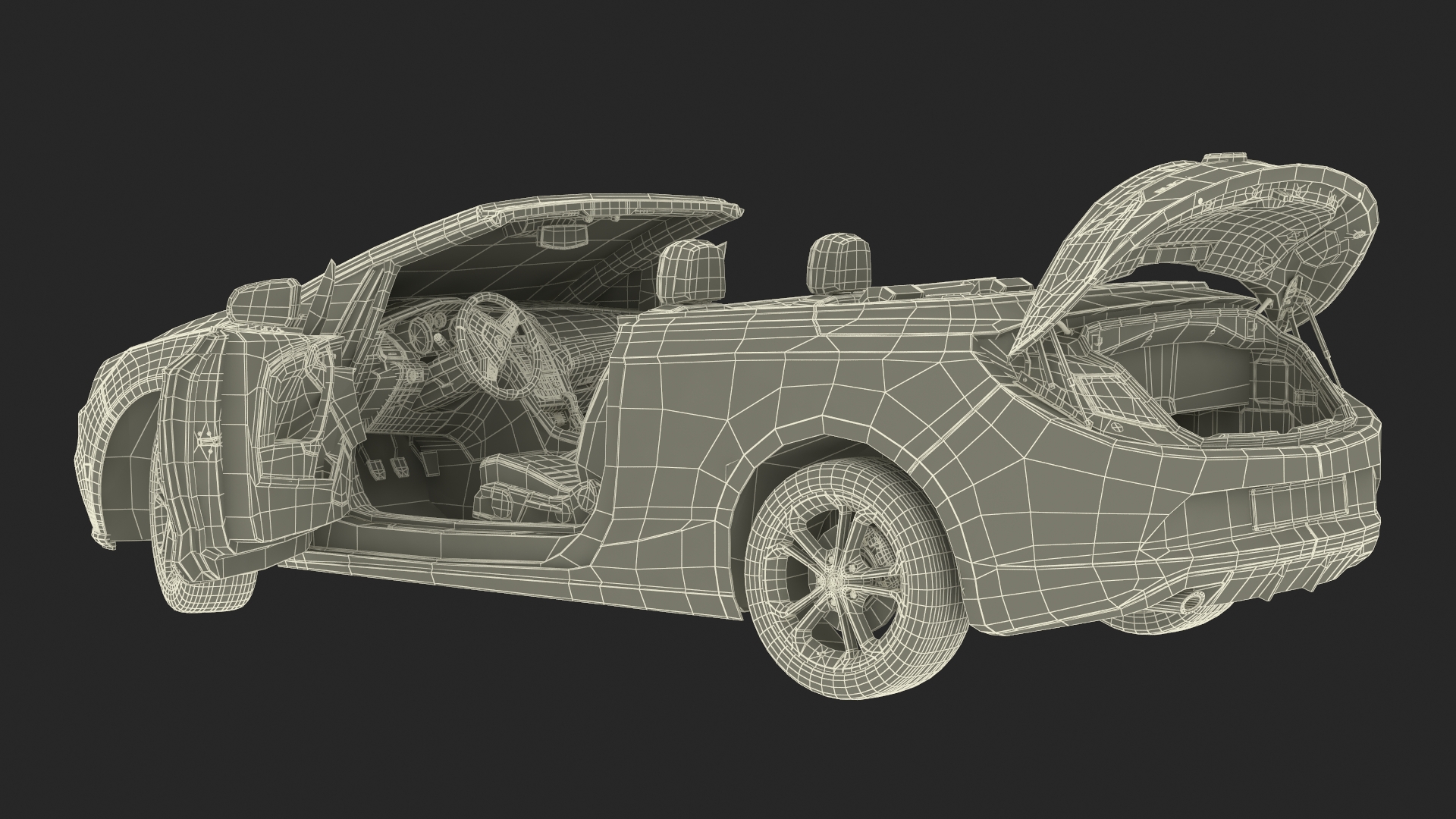 Buick Cascada Cabriolet Convertible Rigged 3D