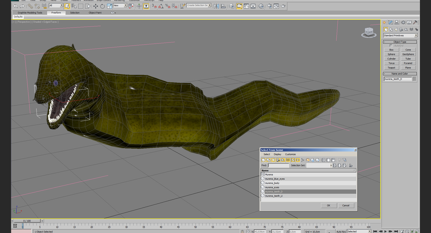 3D Murena Pose 3 model