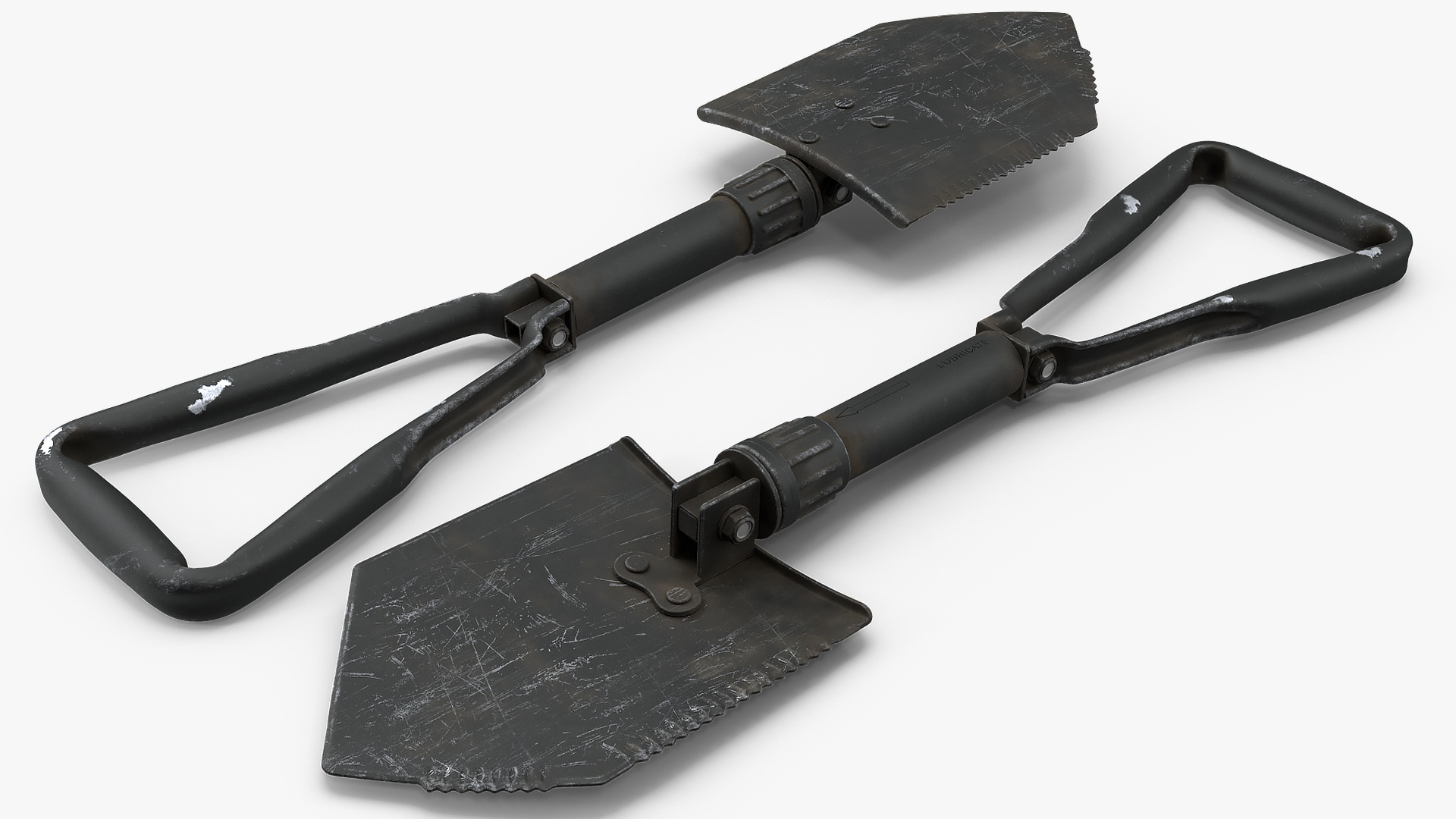 3D Used US GI Military Entrenching Shovel model