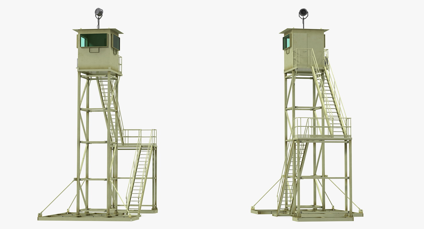 3D Military Observation Tower