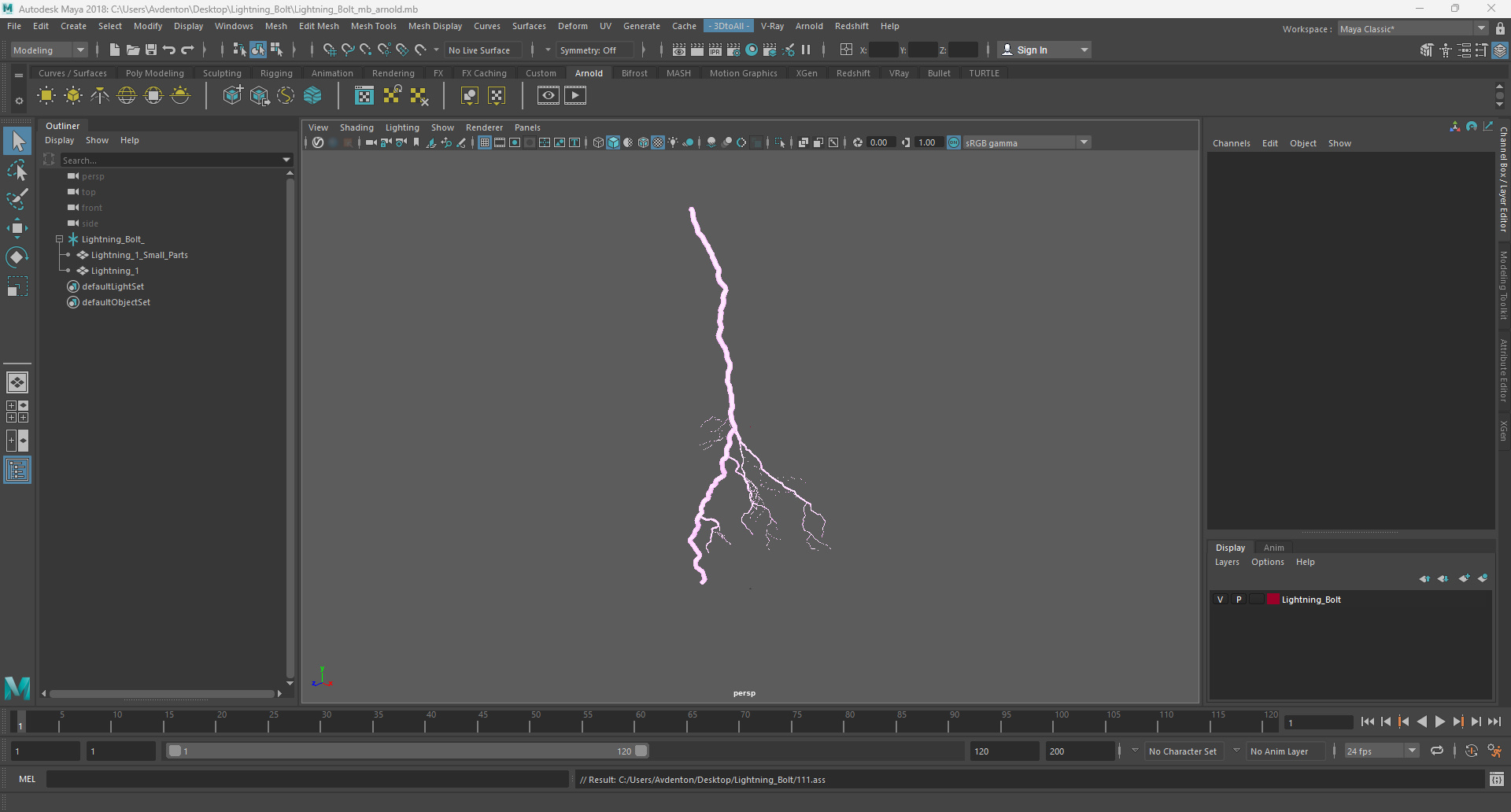 Lightning Bolt 3D model