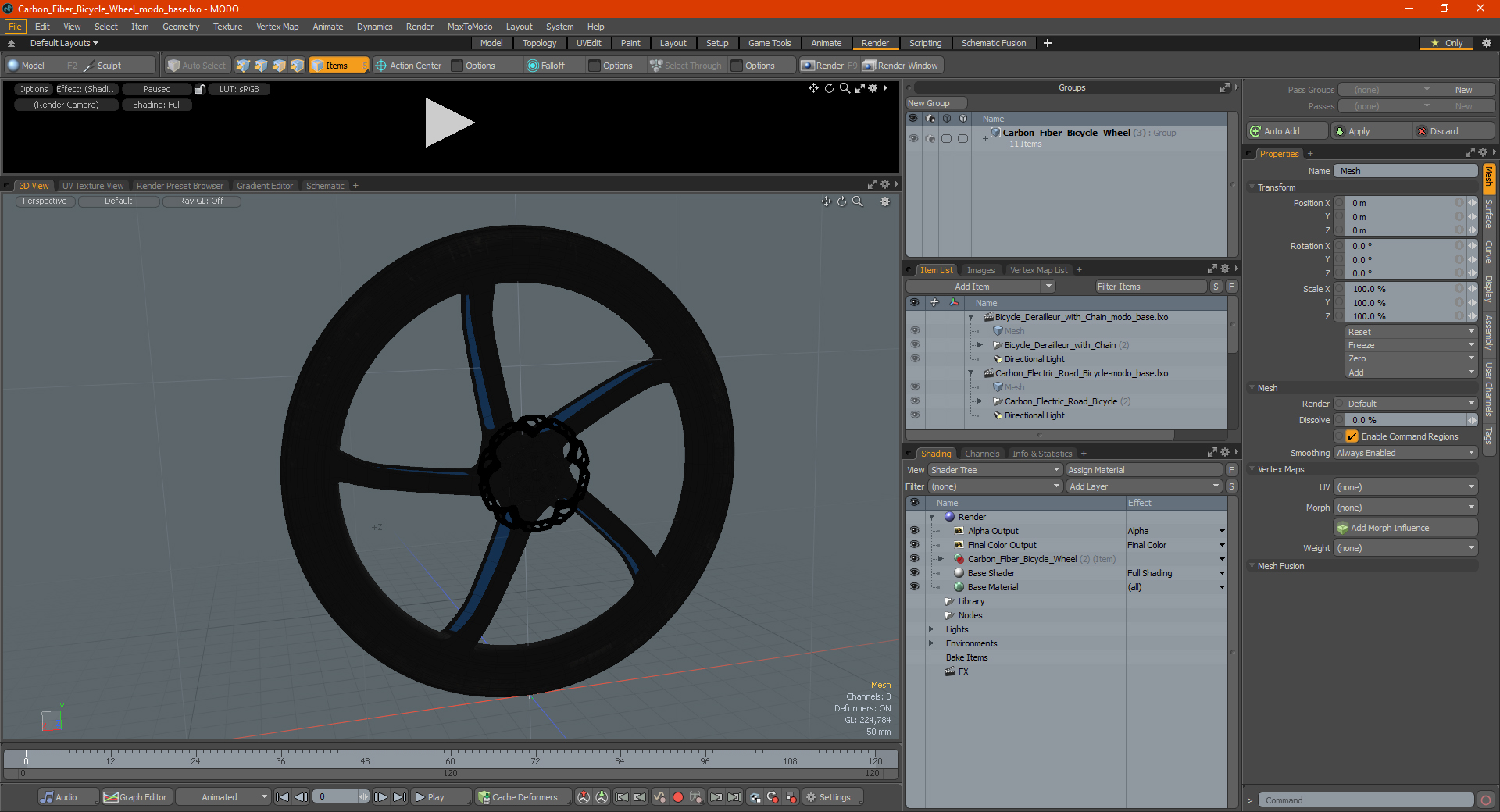 3D Carbon Fiber Bicycle Wheel