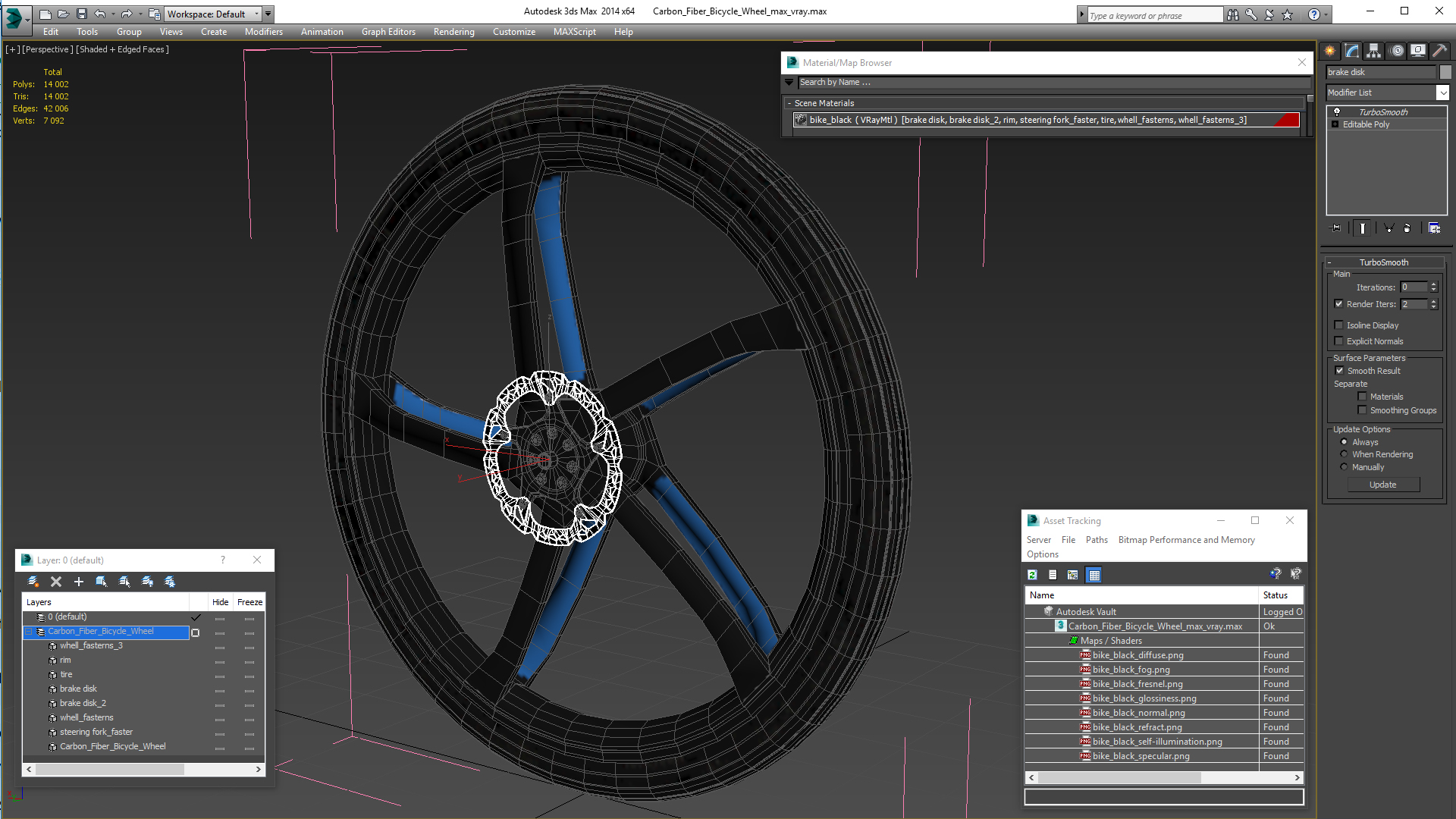 3D Carbon Fiber Bicycle Wheel