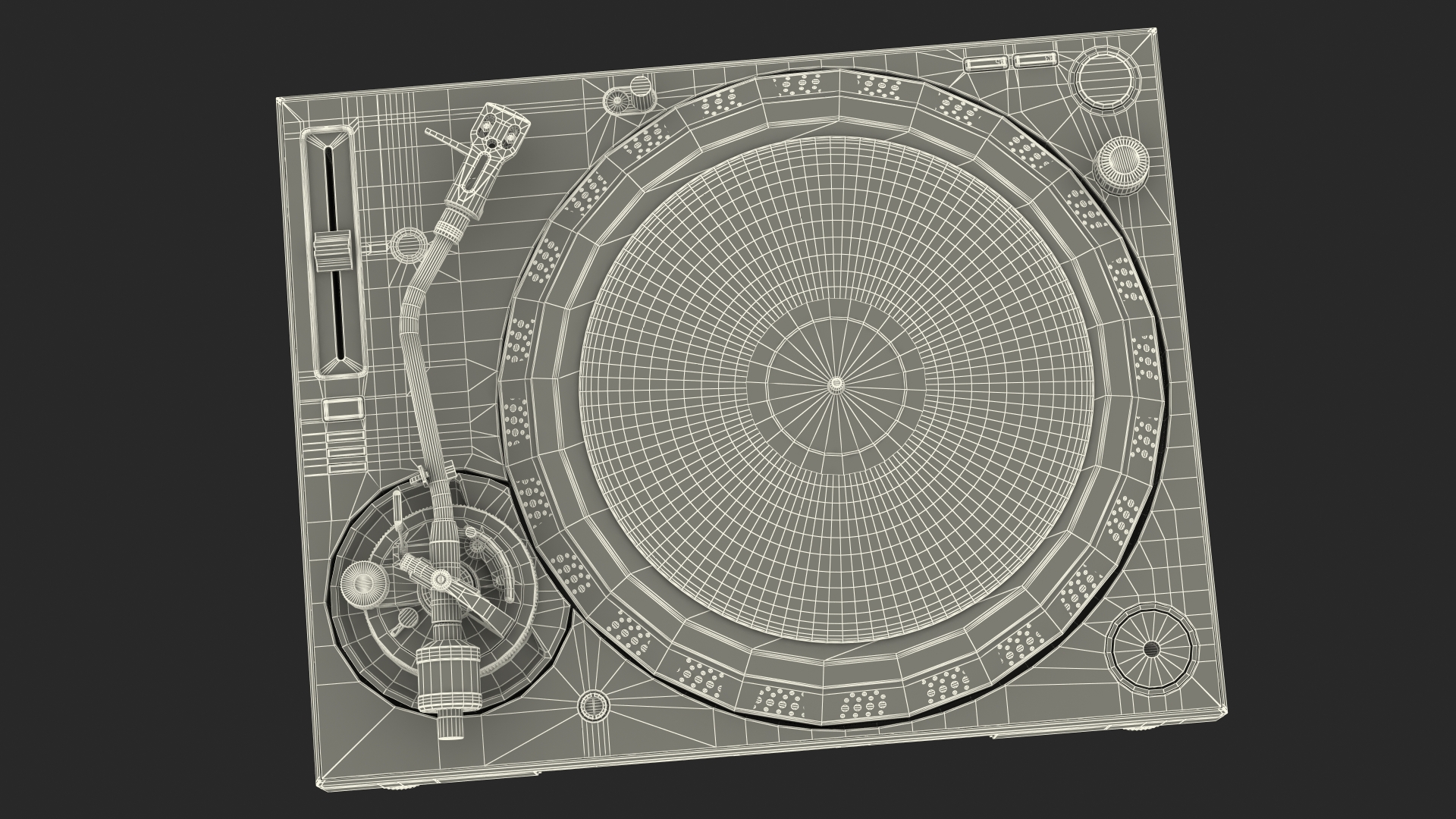 3D model DJ Turntable Pioneer PLX 1000 With Vinyl