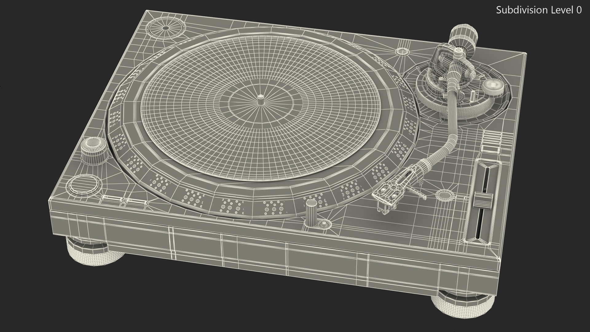 3D model DJ Turntable Pioneer PLX 1000 With Vinyl