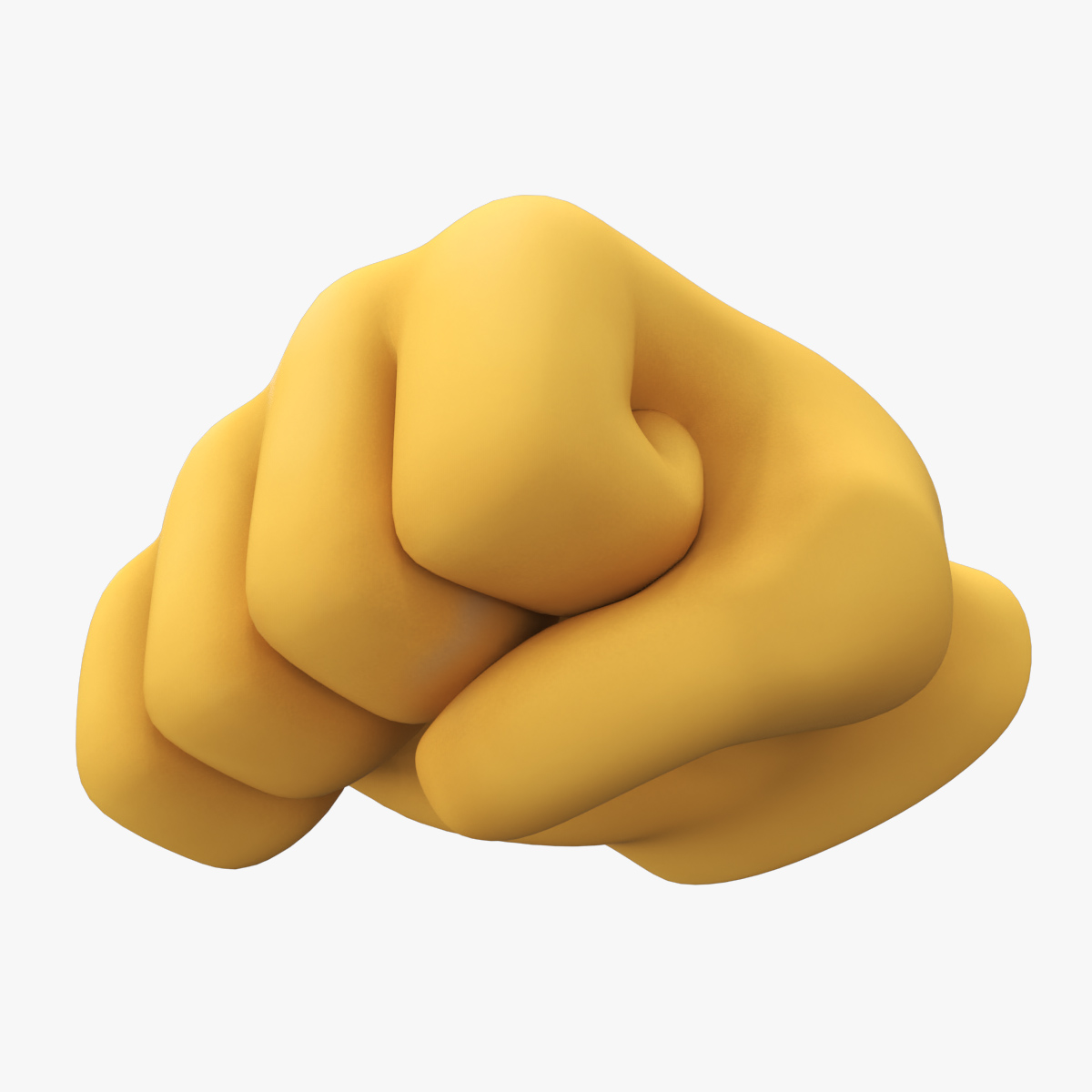 Left-Facing Fist Emoticon 3D model preview