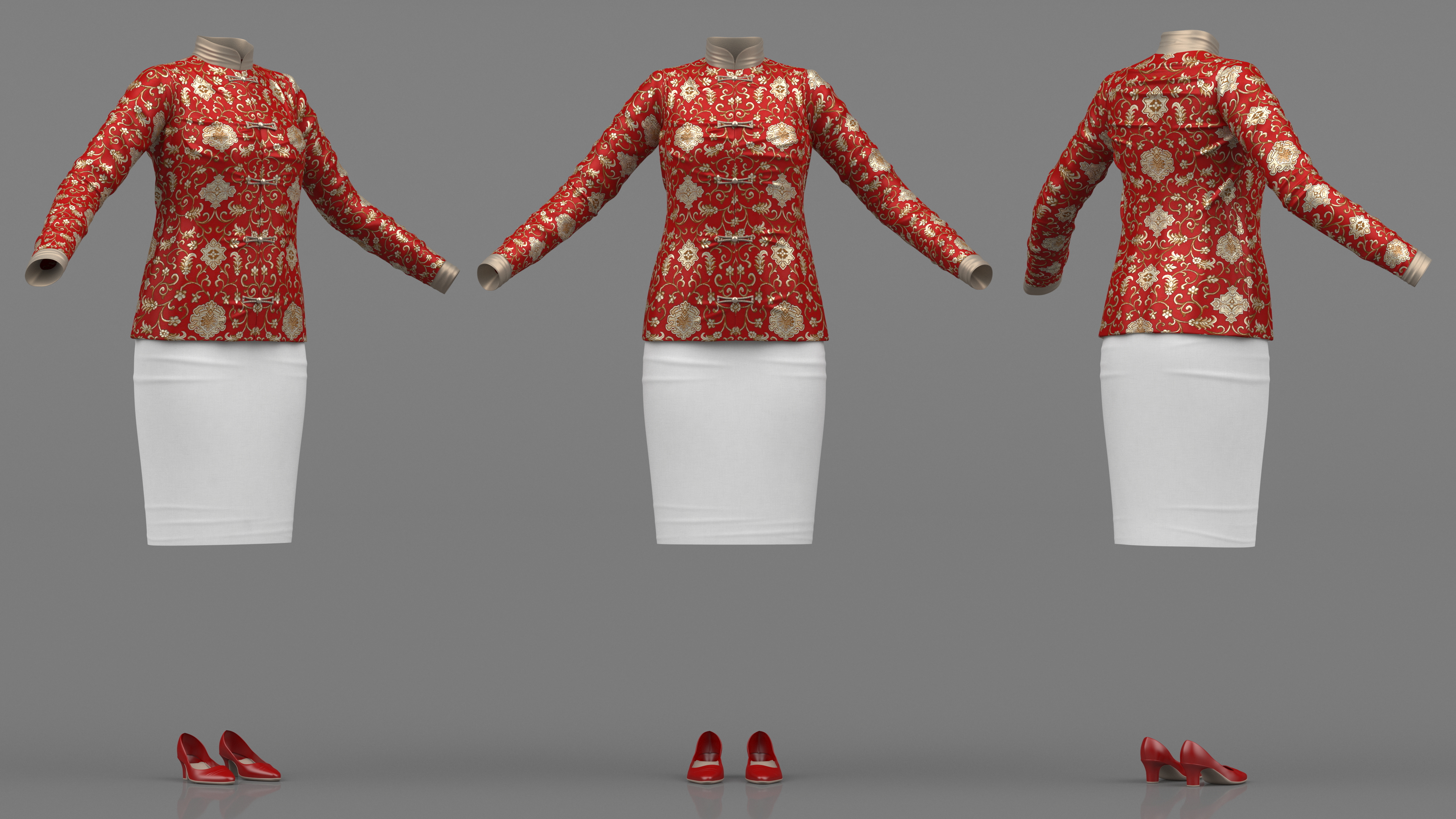 Traditional Chinese Clothes for Women 3D