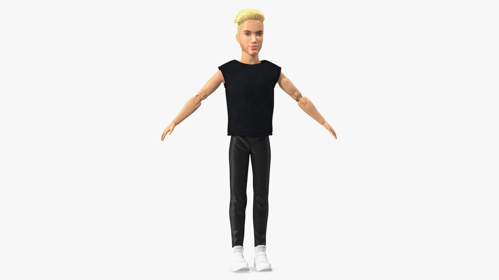 3D model Barbie Ken GTD90 Dressed Rigged Fur
