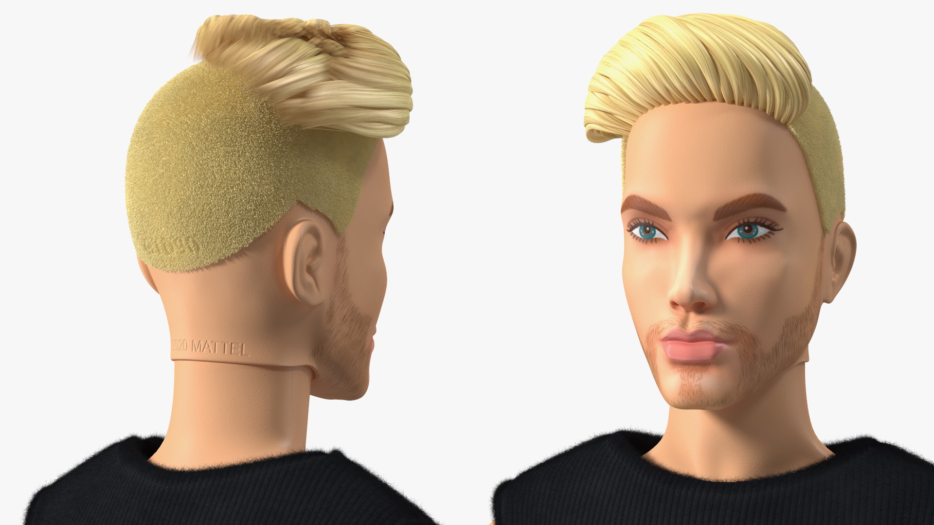 3D model Barbie Ken GTD90 Dressed Rigged Fur