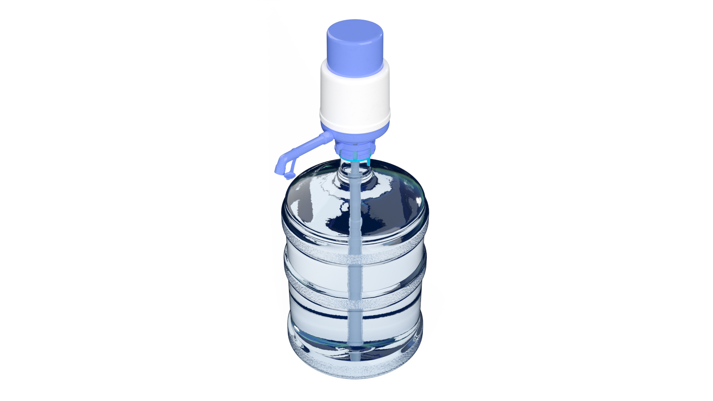 3D Hand Press Water Dispenser Tap with 20L Bottle