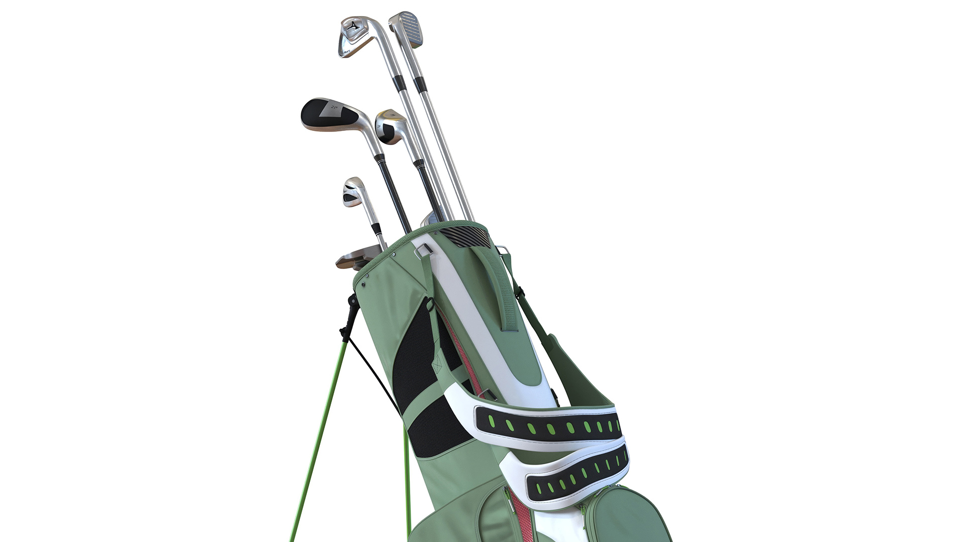 Golf Bag with Clubs 3D model