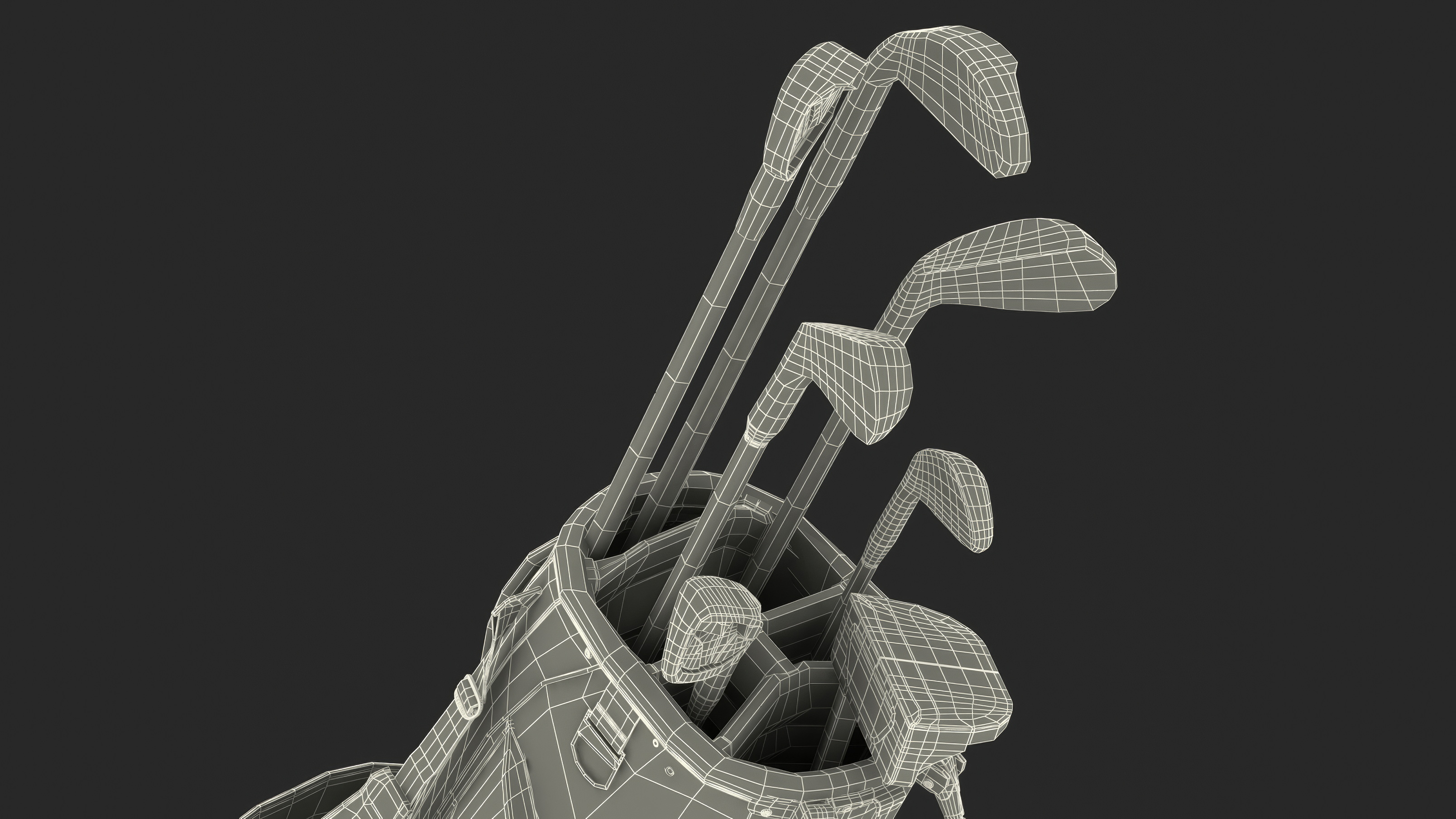 Golf Bag with Clubs 3D model
