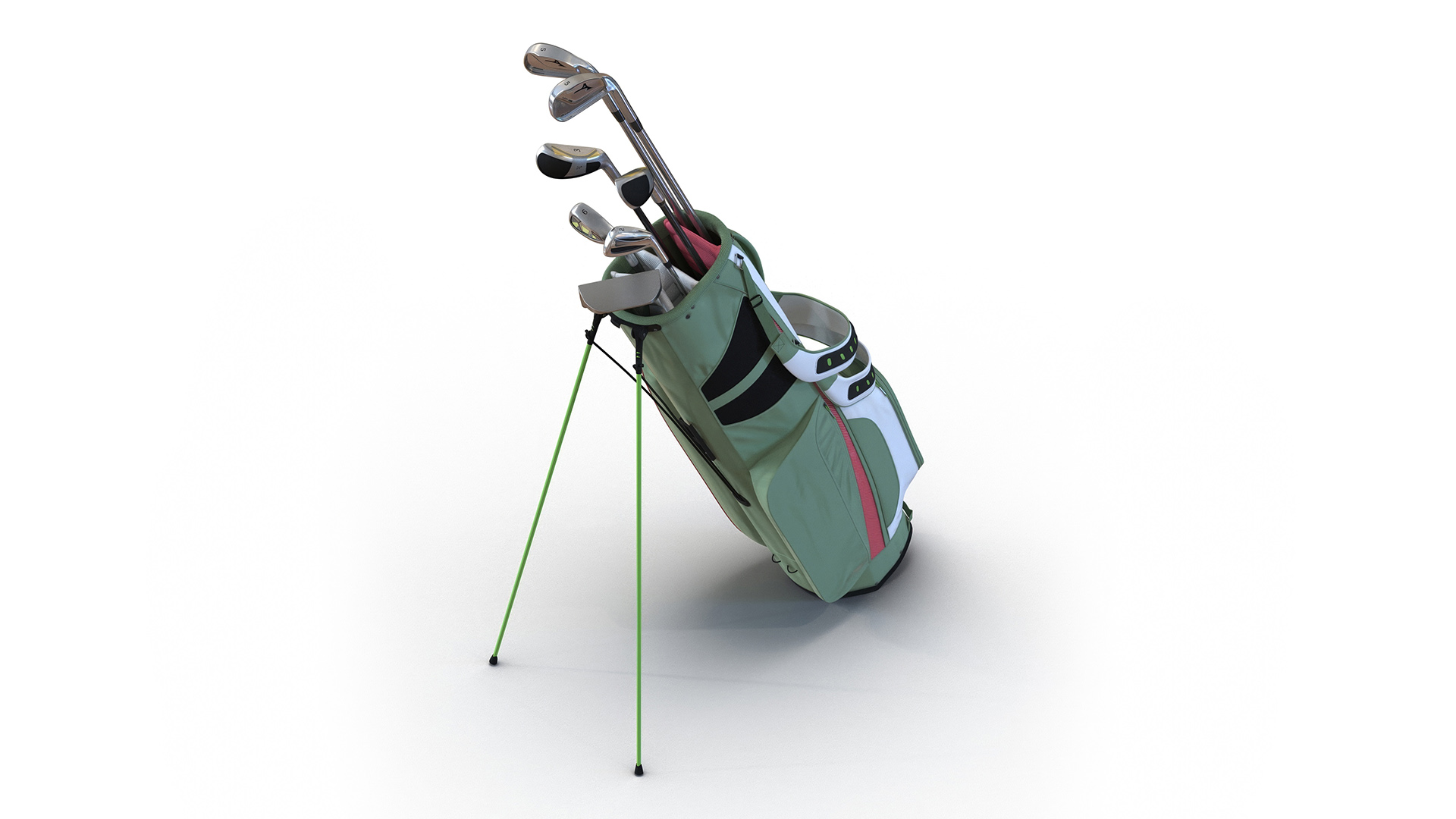Golf Bag with Clubs 3D model