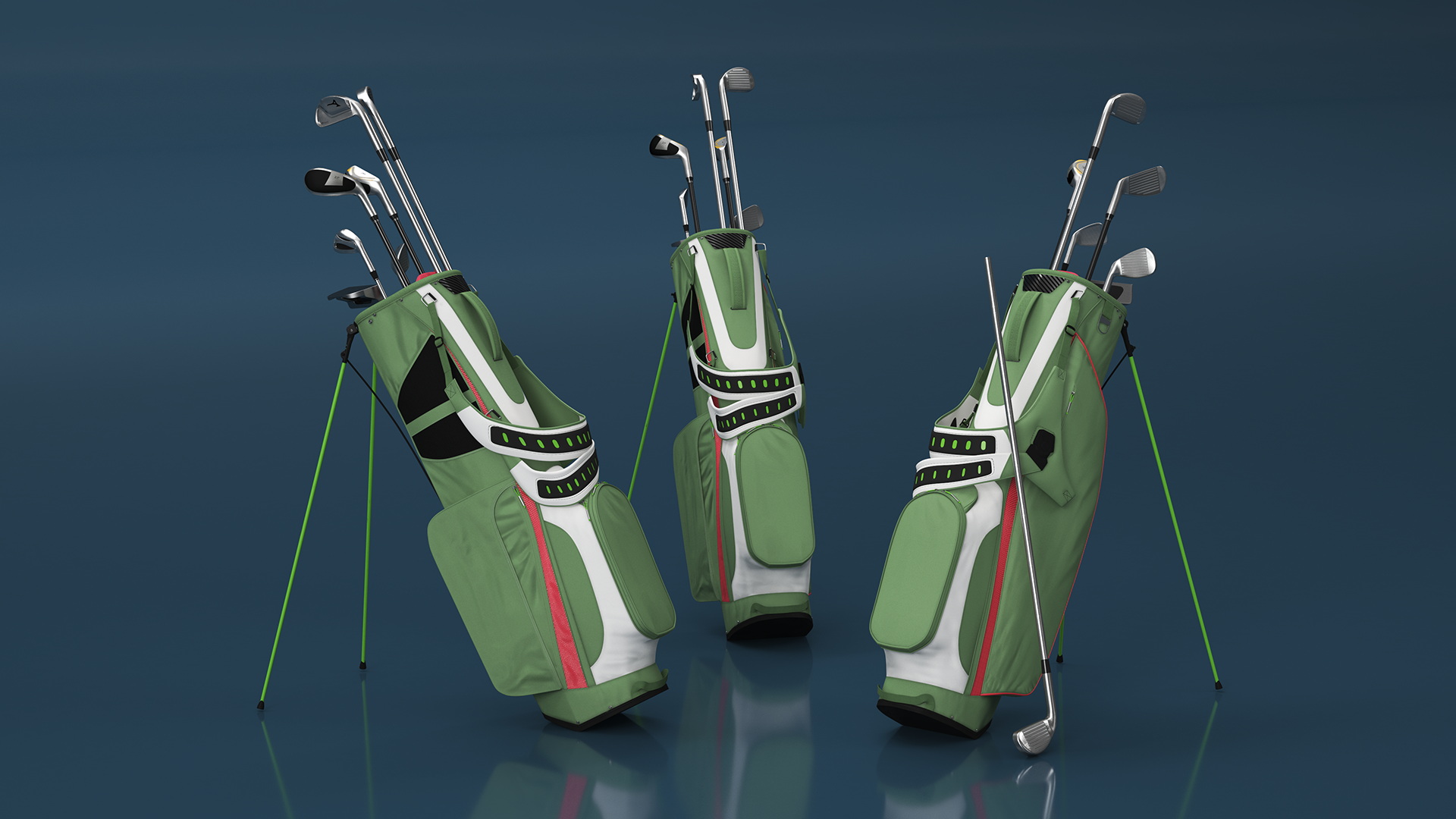 Golf Bag with Clubs 3D model