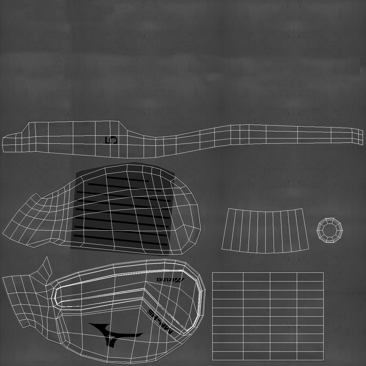 Golf Bag with Clubs 3D model