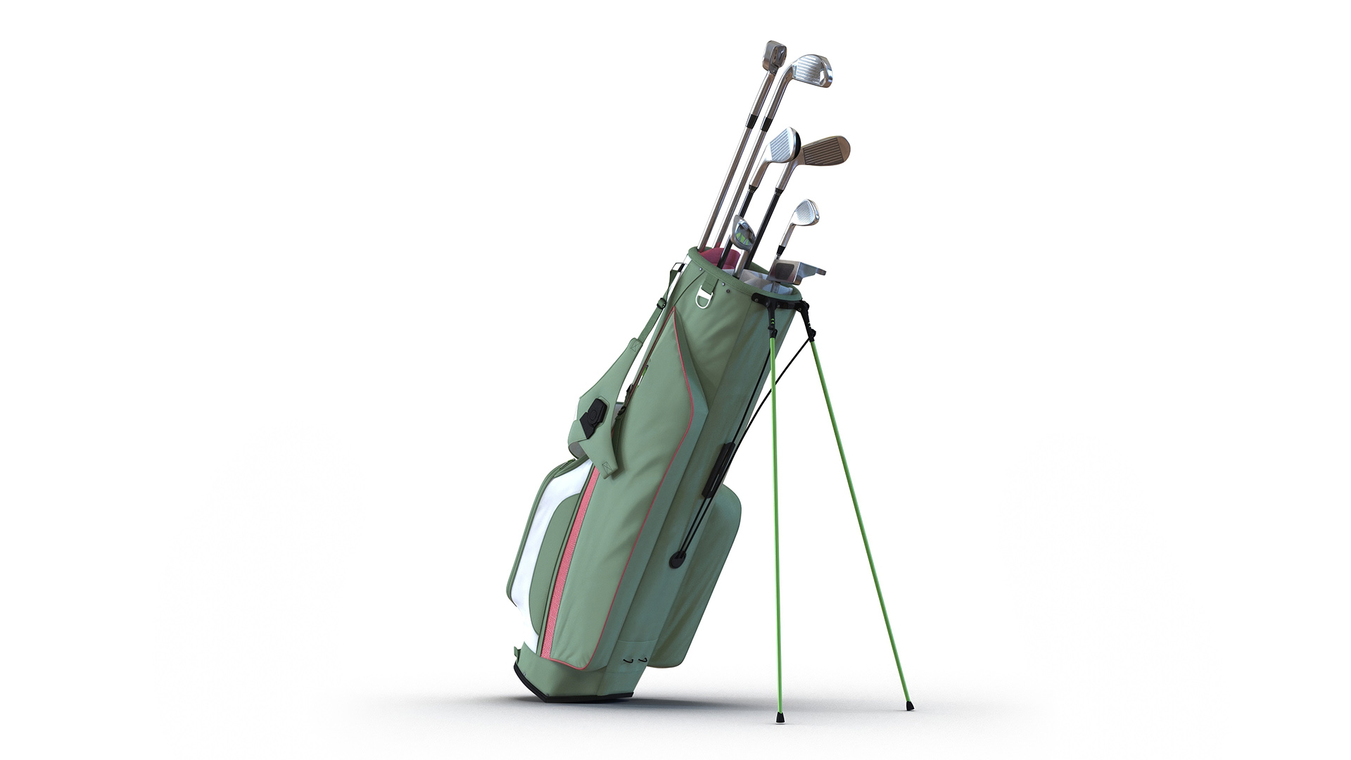 Golf Bag with Clubs 3D model