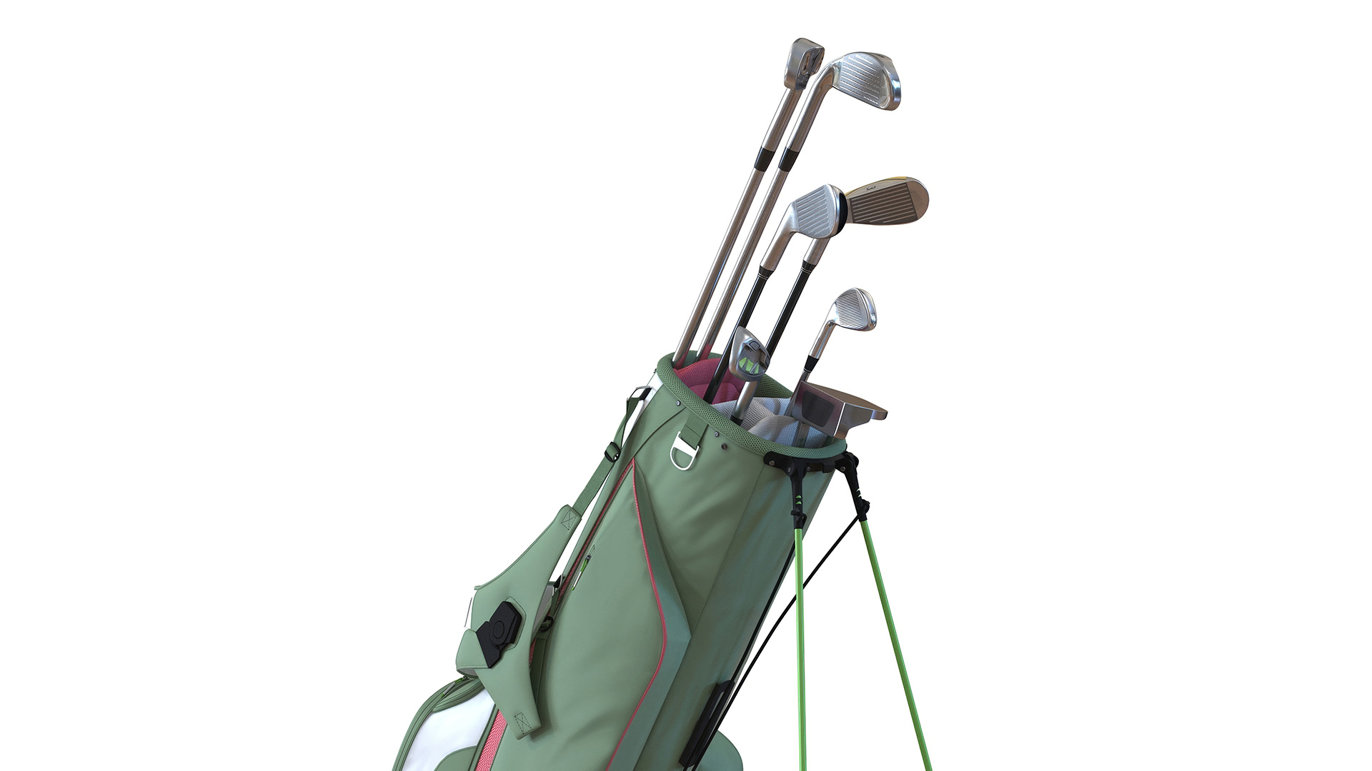 Golf Bag with Clubs 3D model