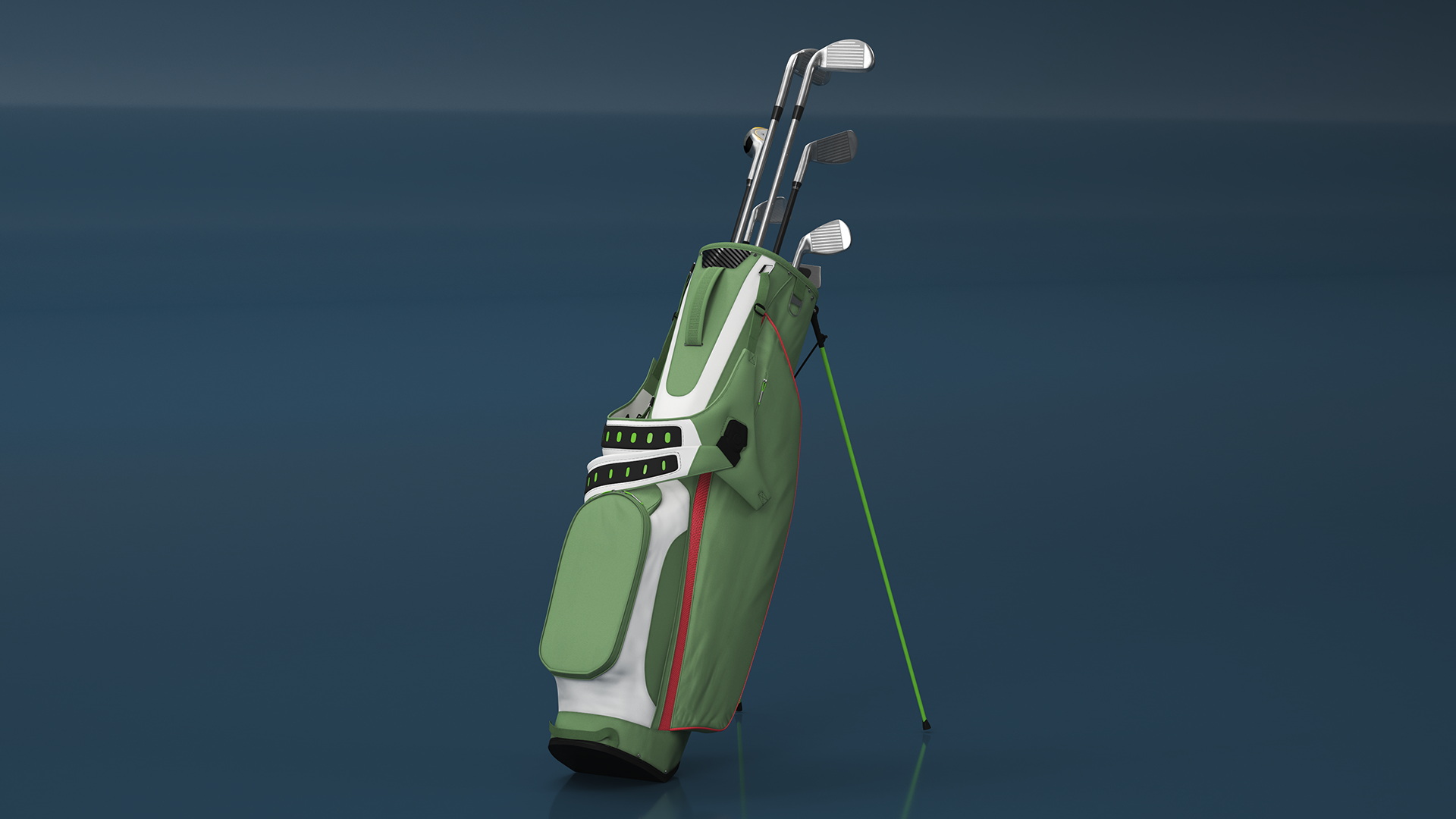 Golf Bag with Clubs 3D model