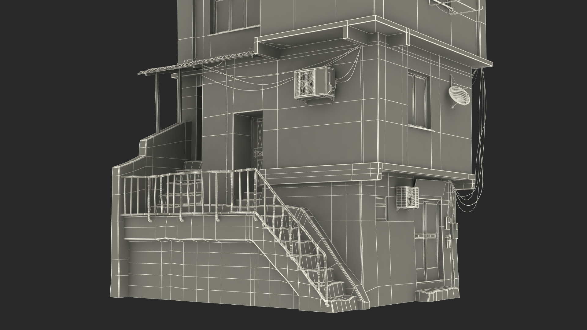 3D model Old Rio Favela House