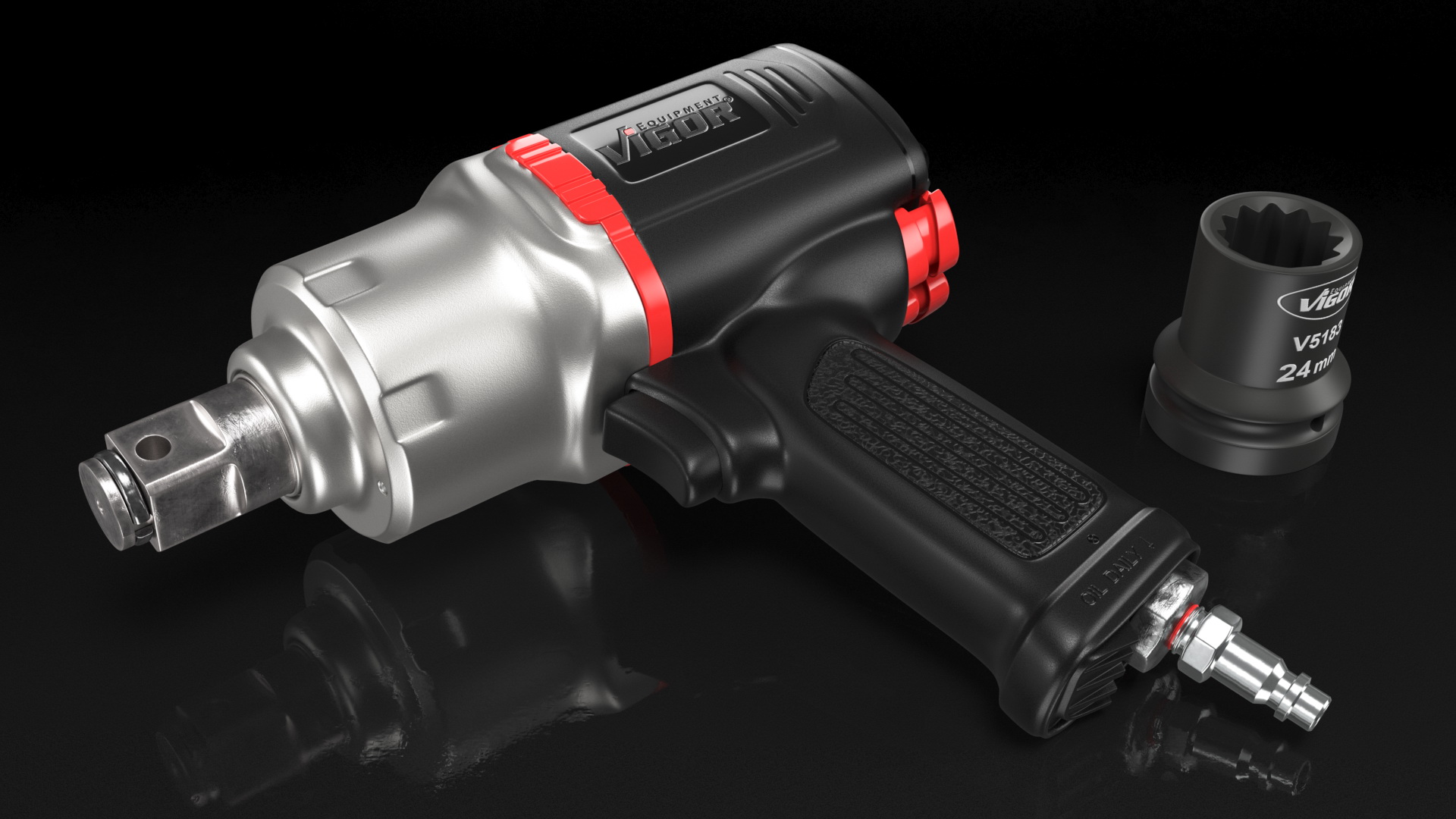 3D Vigor V6899 Air Impact Wrench with Wrench Head