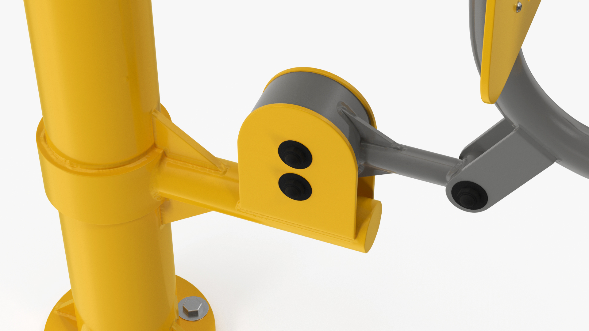 3D Push Chair Outdoor Fitness Equipment Yellow model