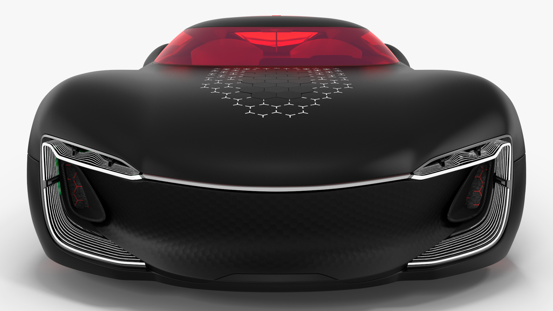 Electric Sports Car Black Rigged 3D