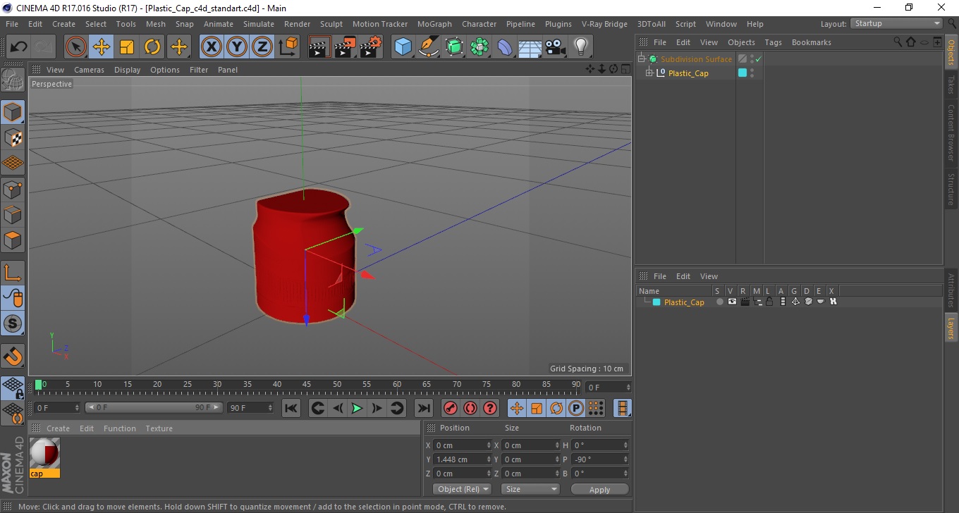 3D Plastic Cap