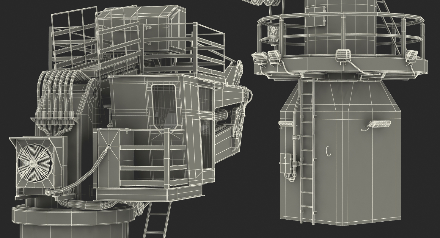 3D Crane on Ship model