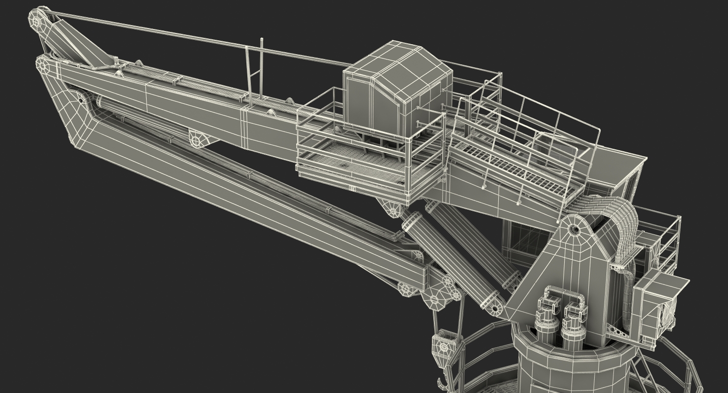 3D Crane on Ship model