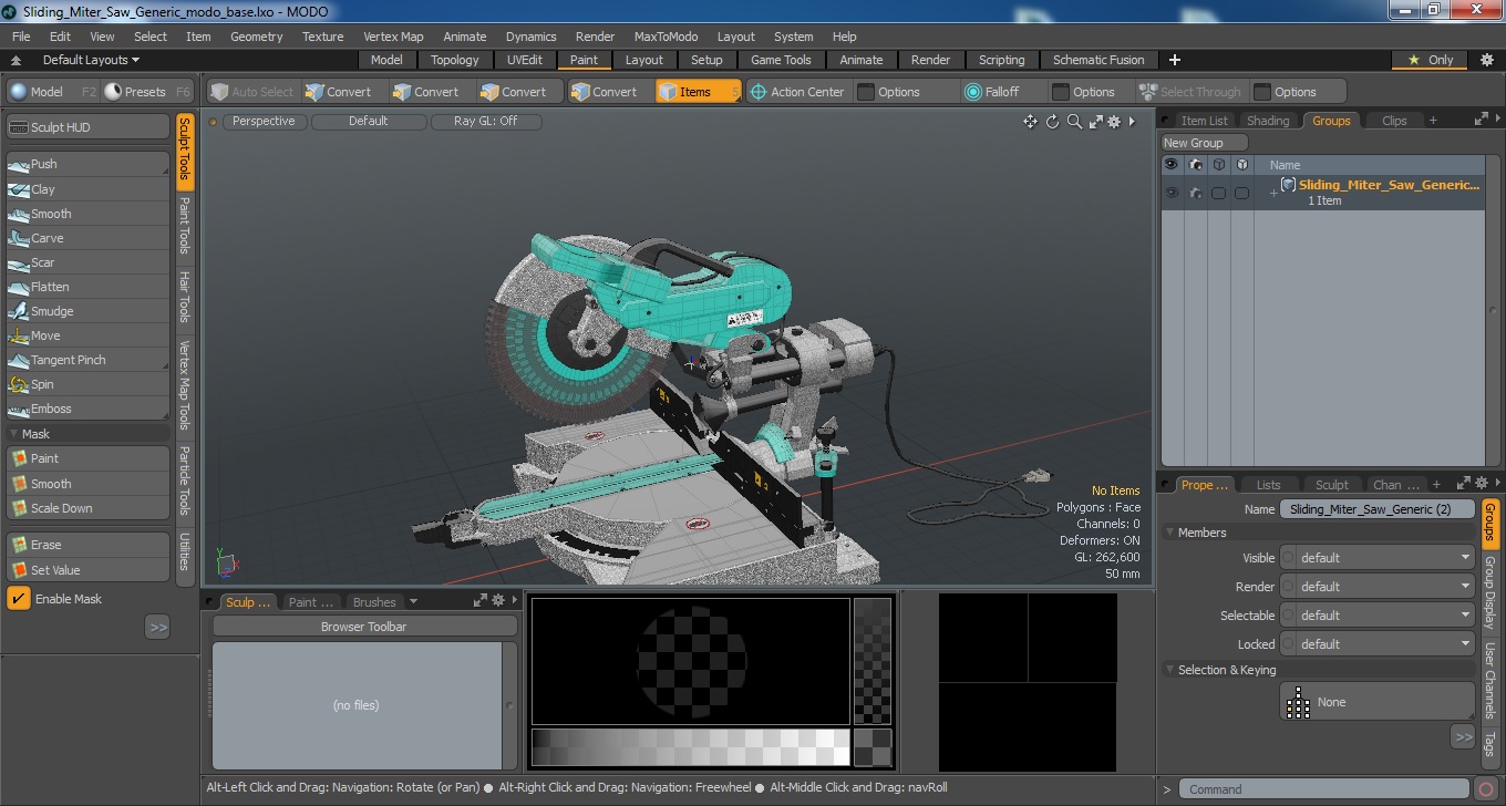 3D model Sliding Miter Saw Generic