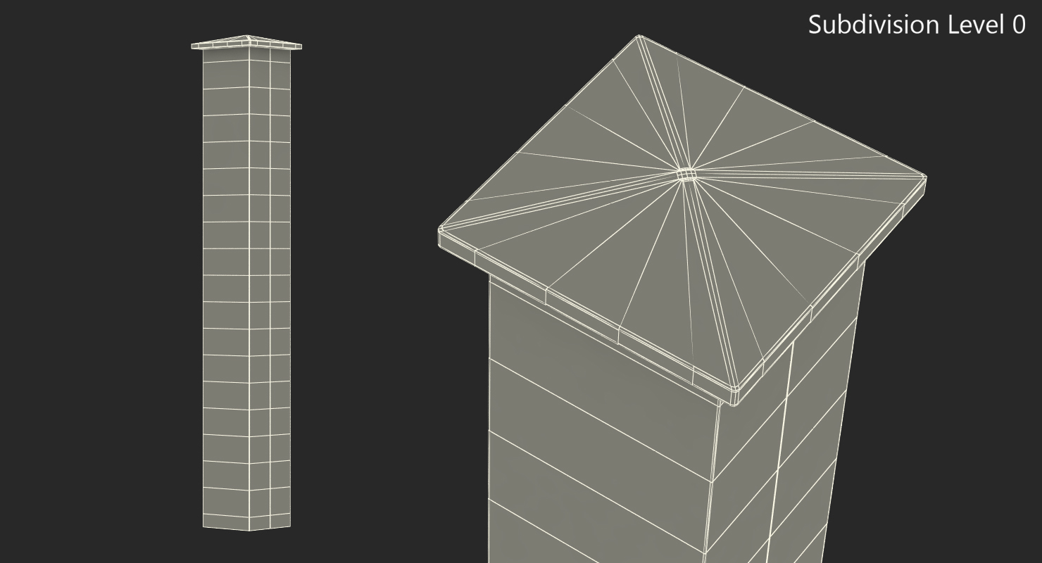 Brick Pillar 3D