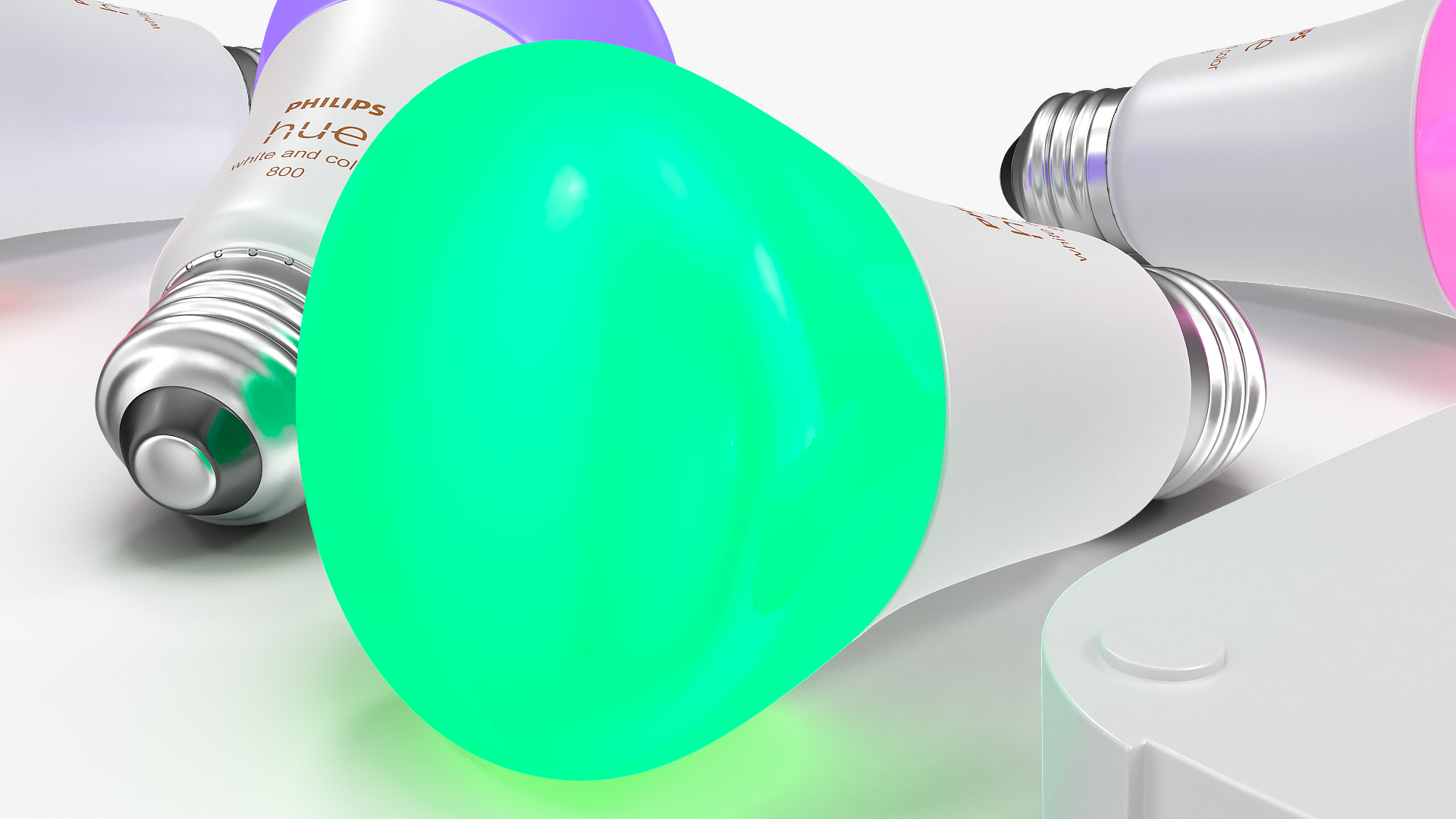 3D Philips Hue White and Color Ambience Lights On
