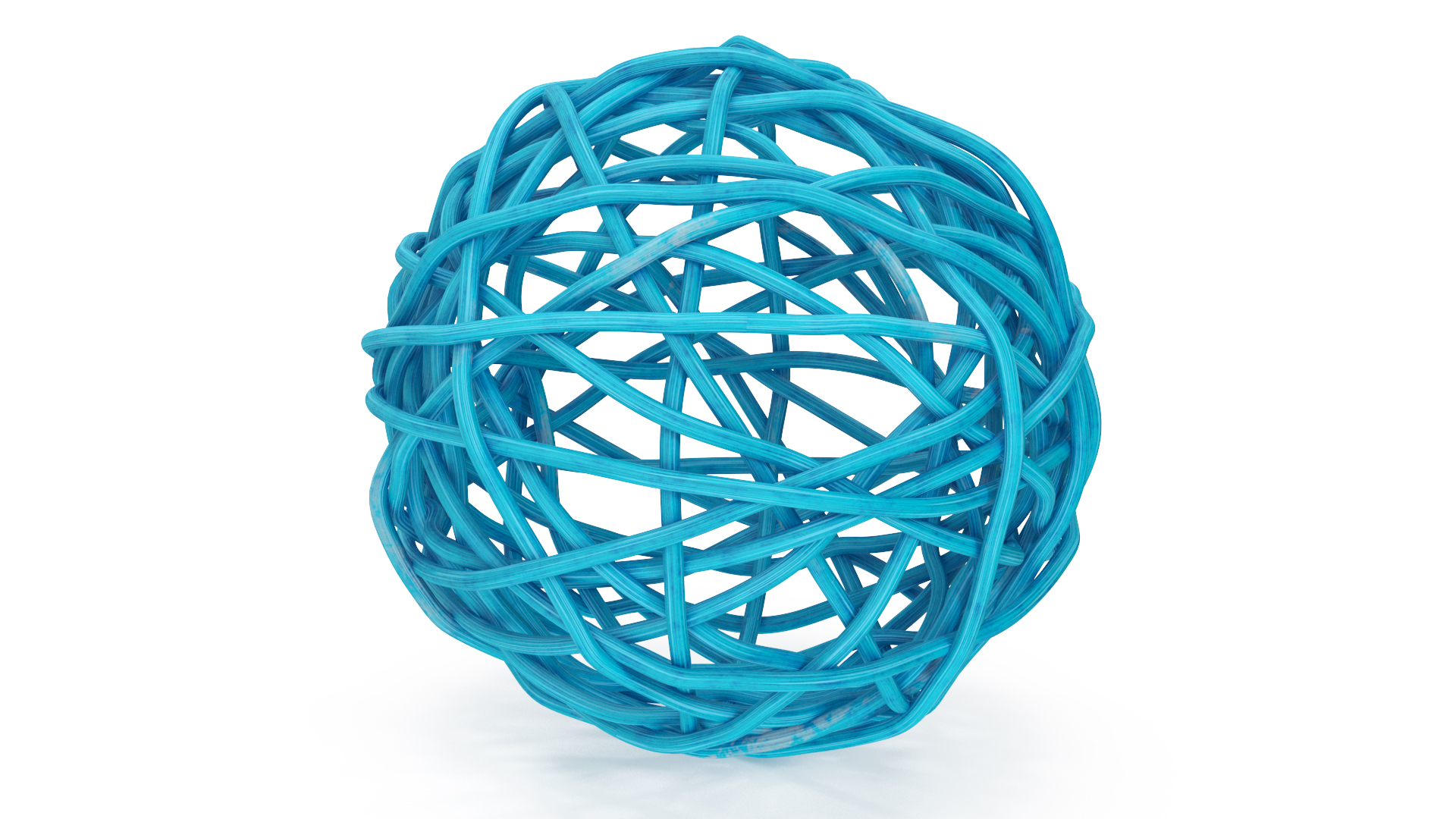 3D Rattan Twig Ball Blue