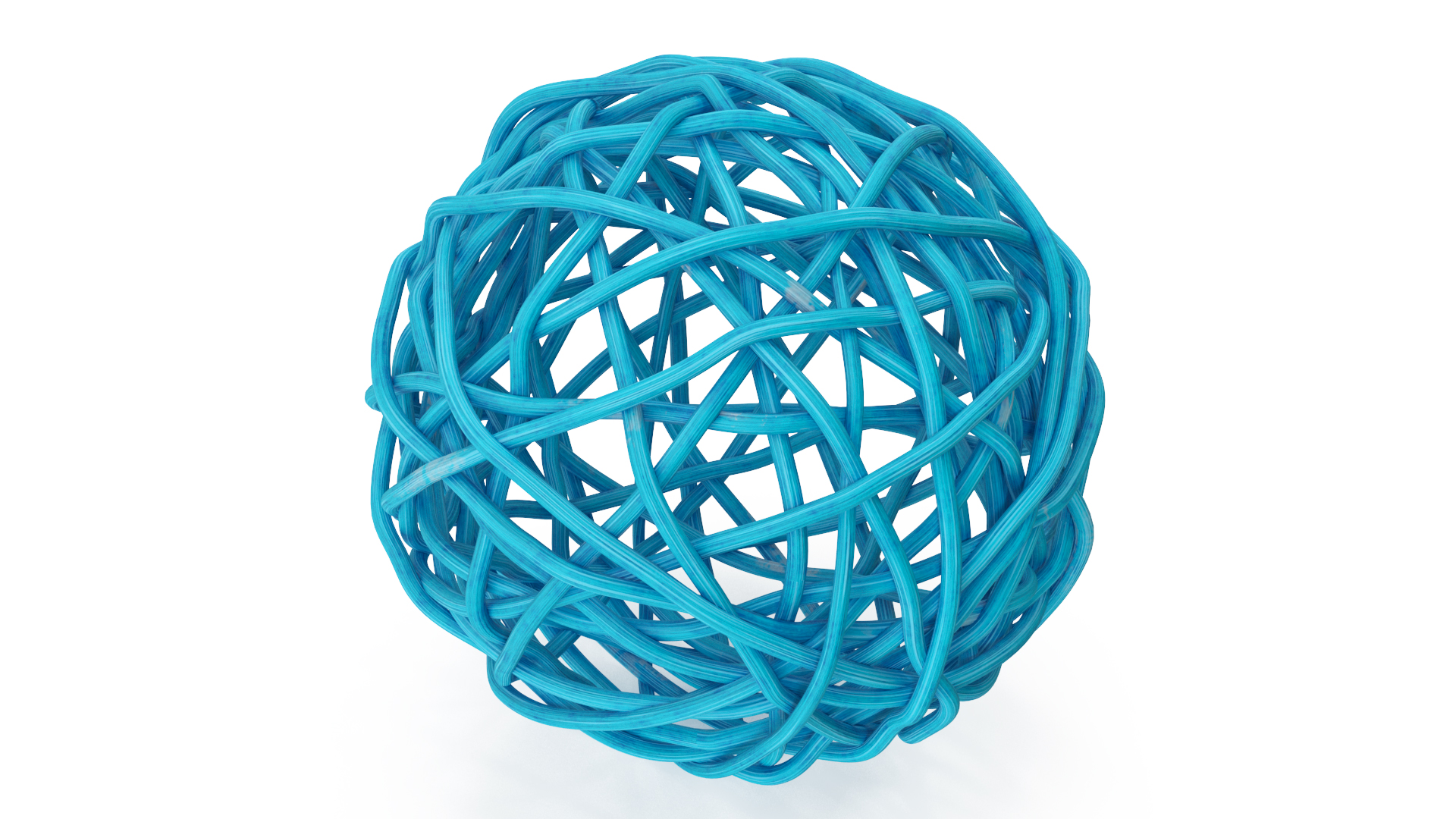 3D Rattan Twig Ball Blue