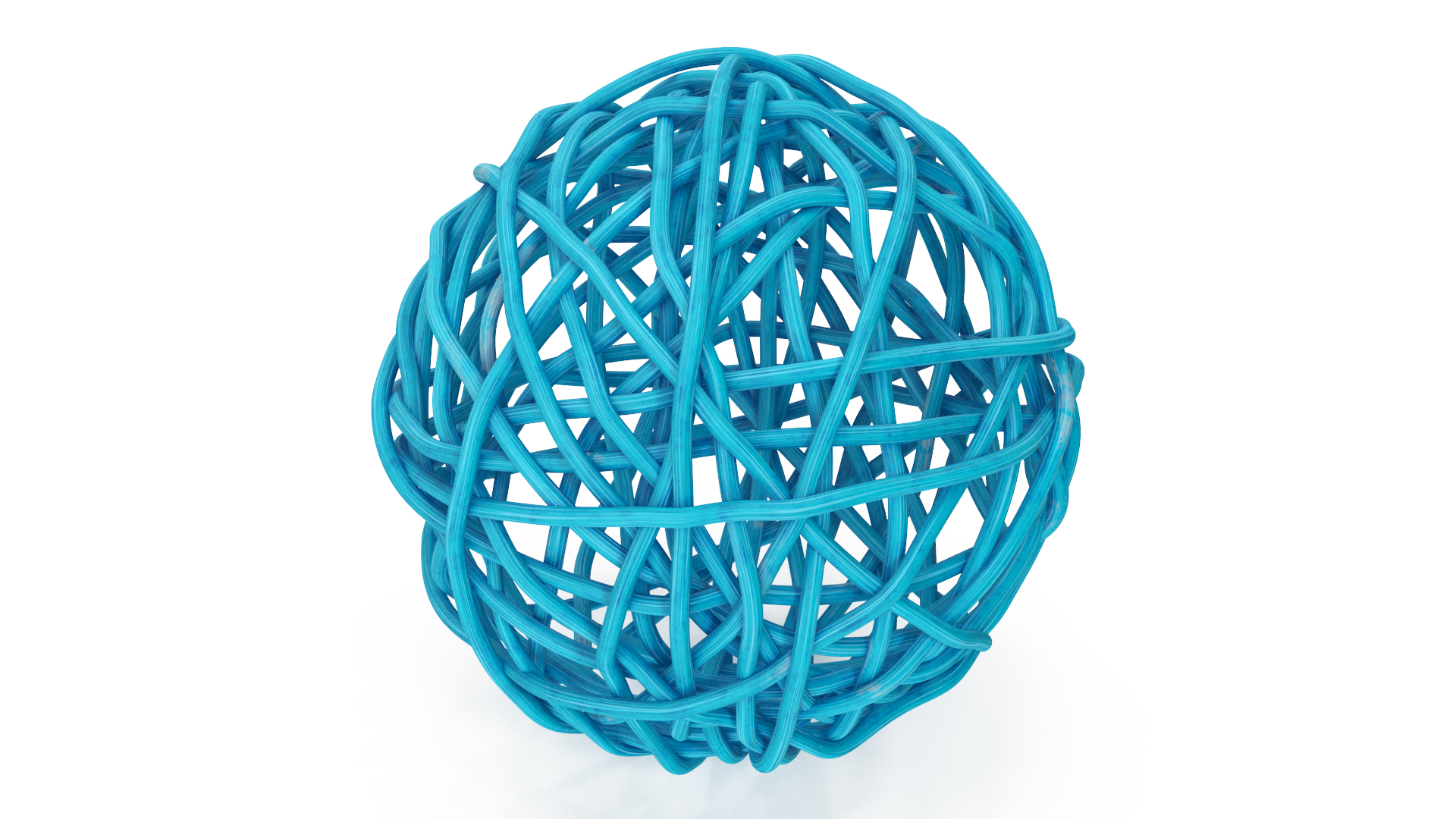 3D Rattan Twig Ball Blue