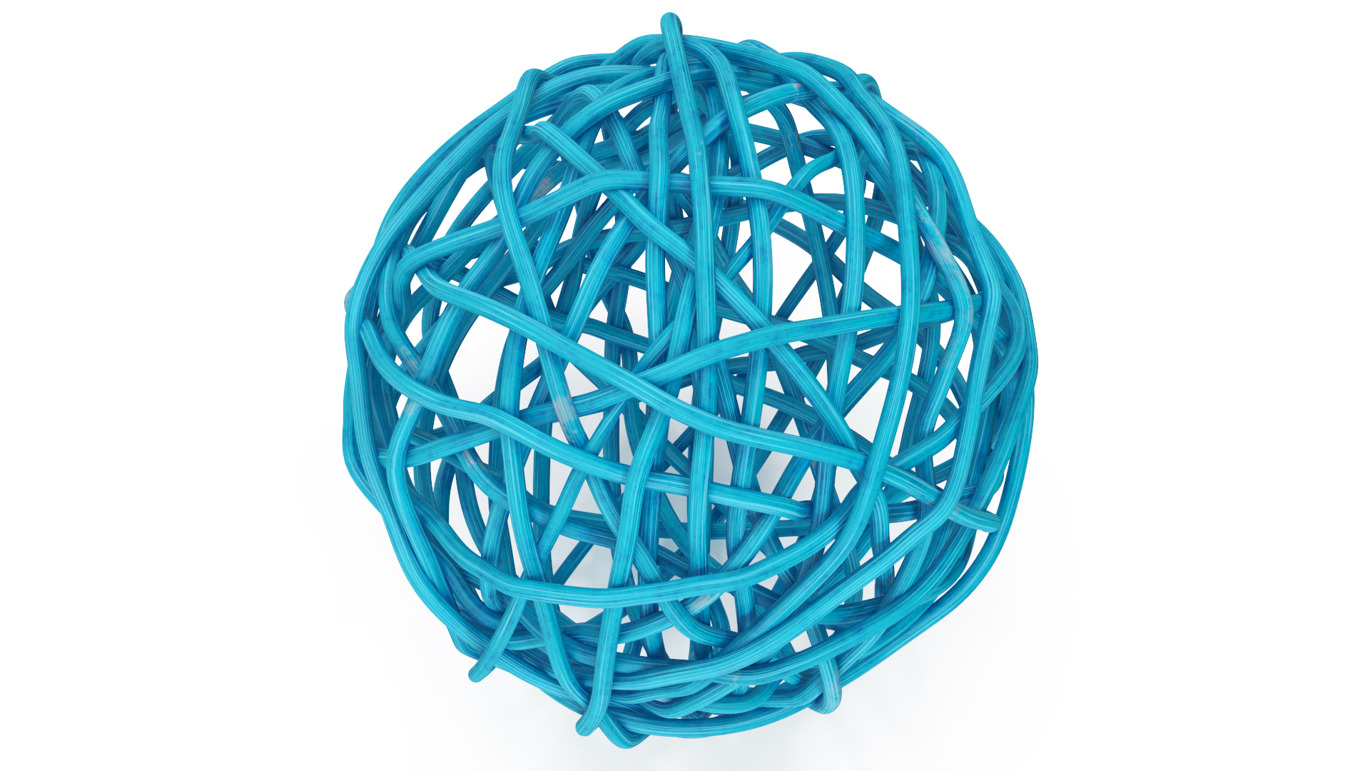 3D Rattan Twig Ball Blue