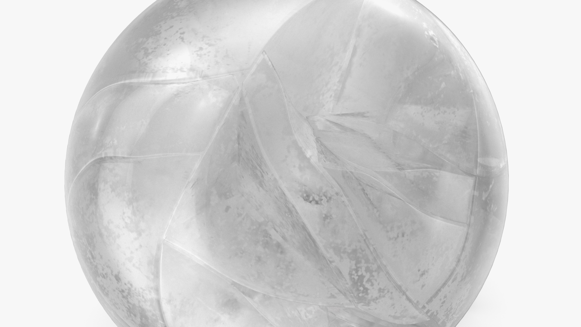 Quartz Crystal Sphere on Silver Stand 3D