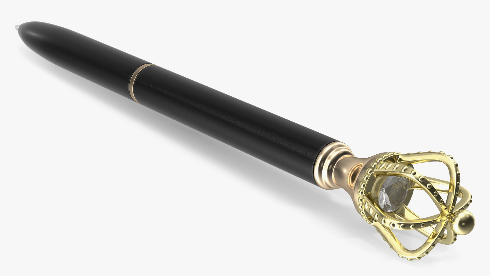 3D model King Crown Ballpoint Pen Black