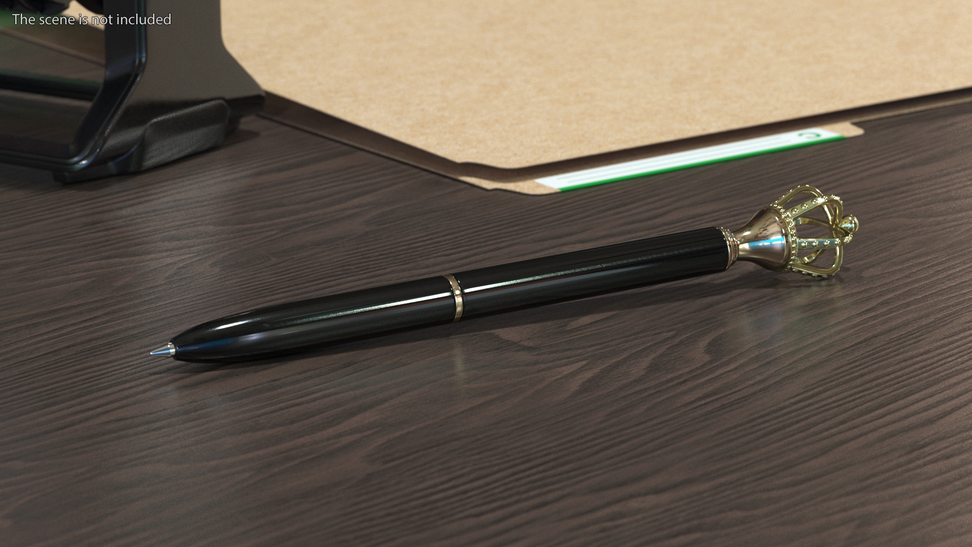 3D model King Crown Ballpoint Pen Black