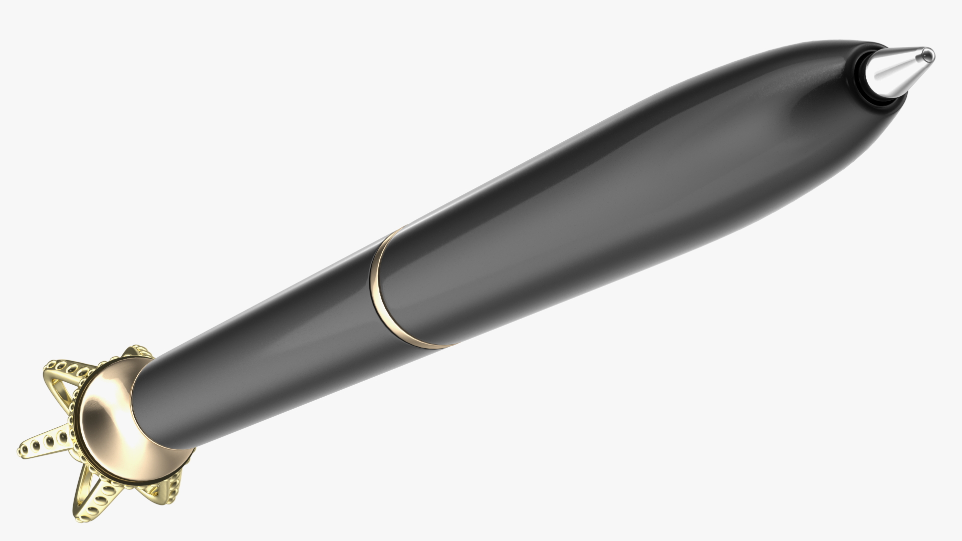 3D model King Crown Ballpoint Pen Black