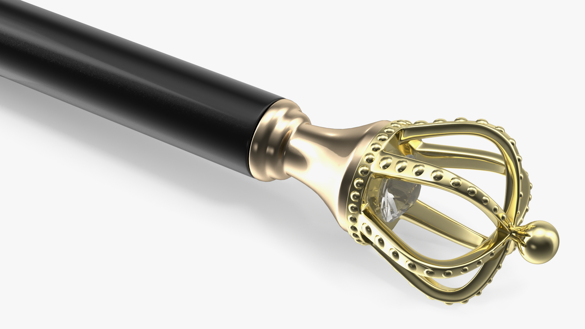 3D model King Crown Ballpoint Pen Black