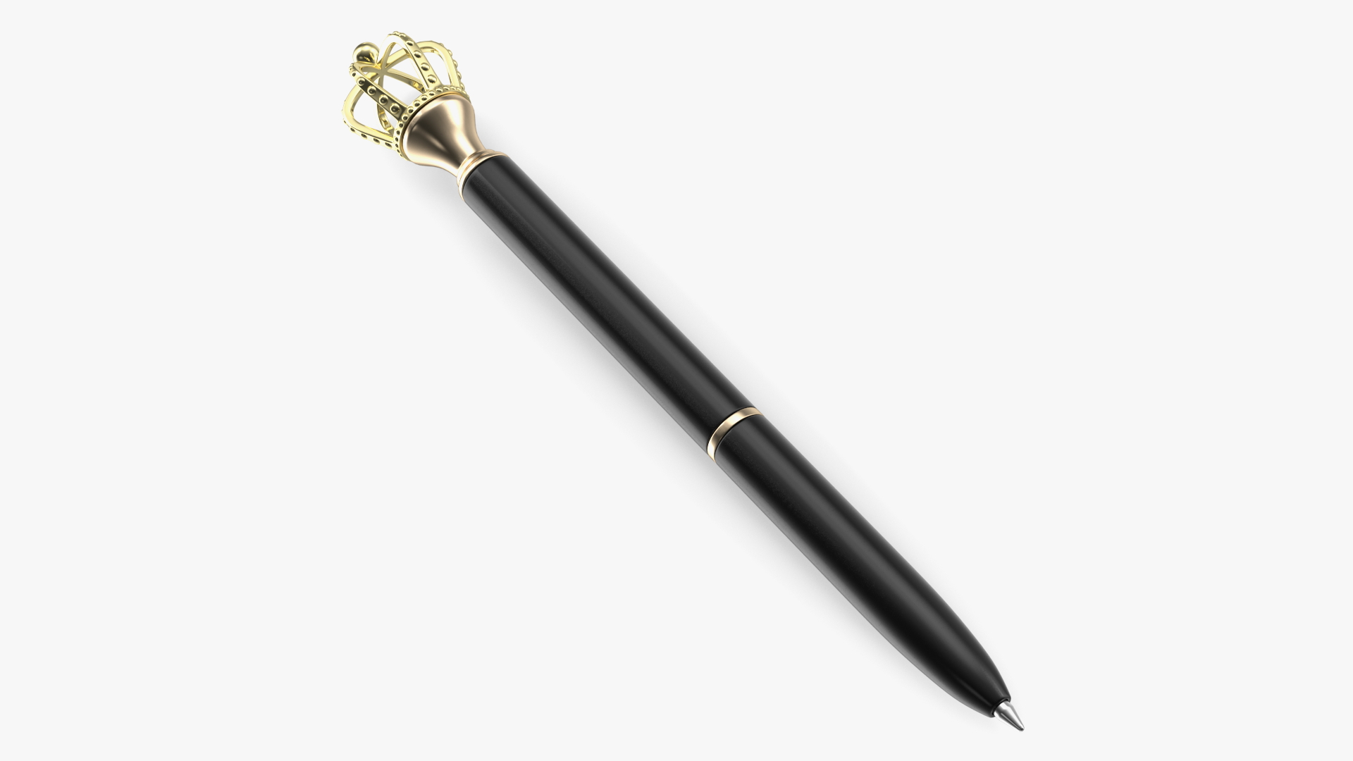3D model King Crown Ballpoint Pen Black