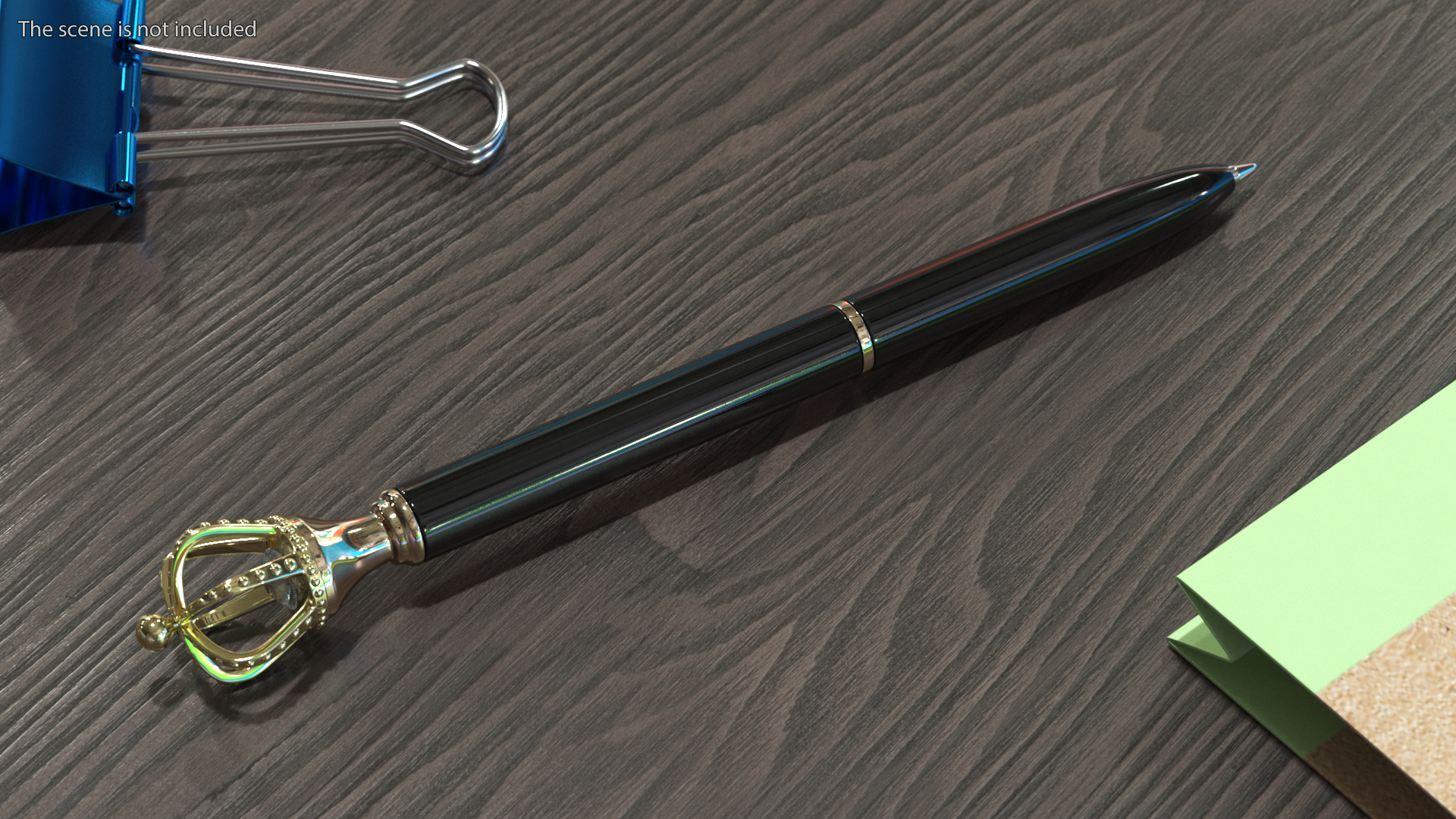 3D model King Crown Ballpoint Pen Black