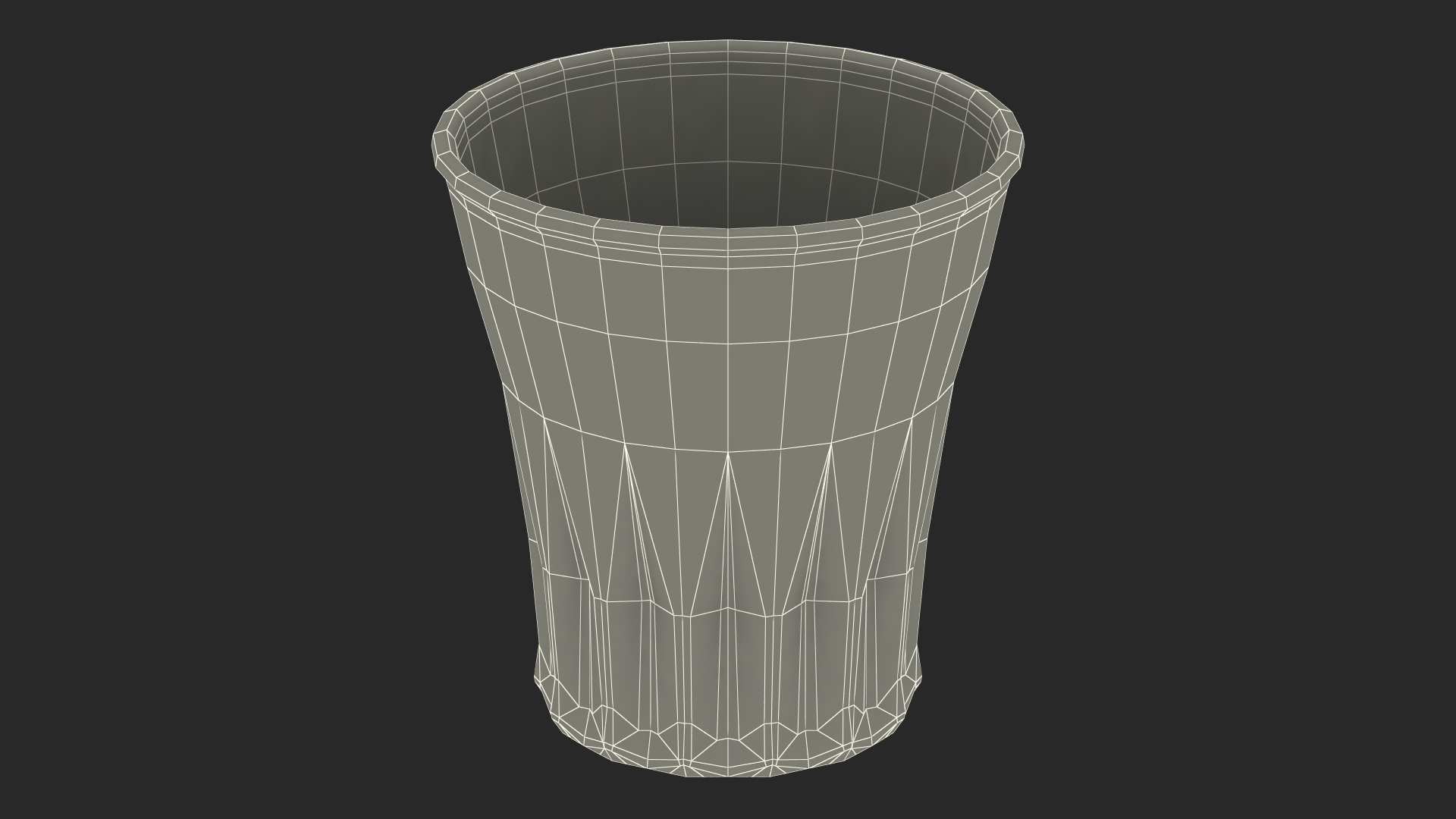 3D Faceted Shot Glass model