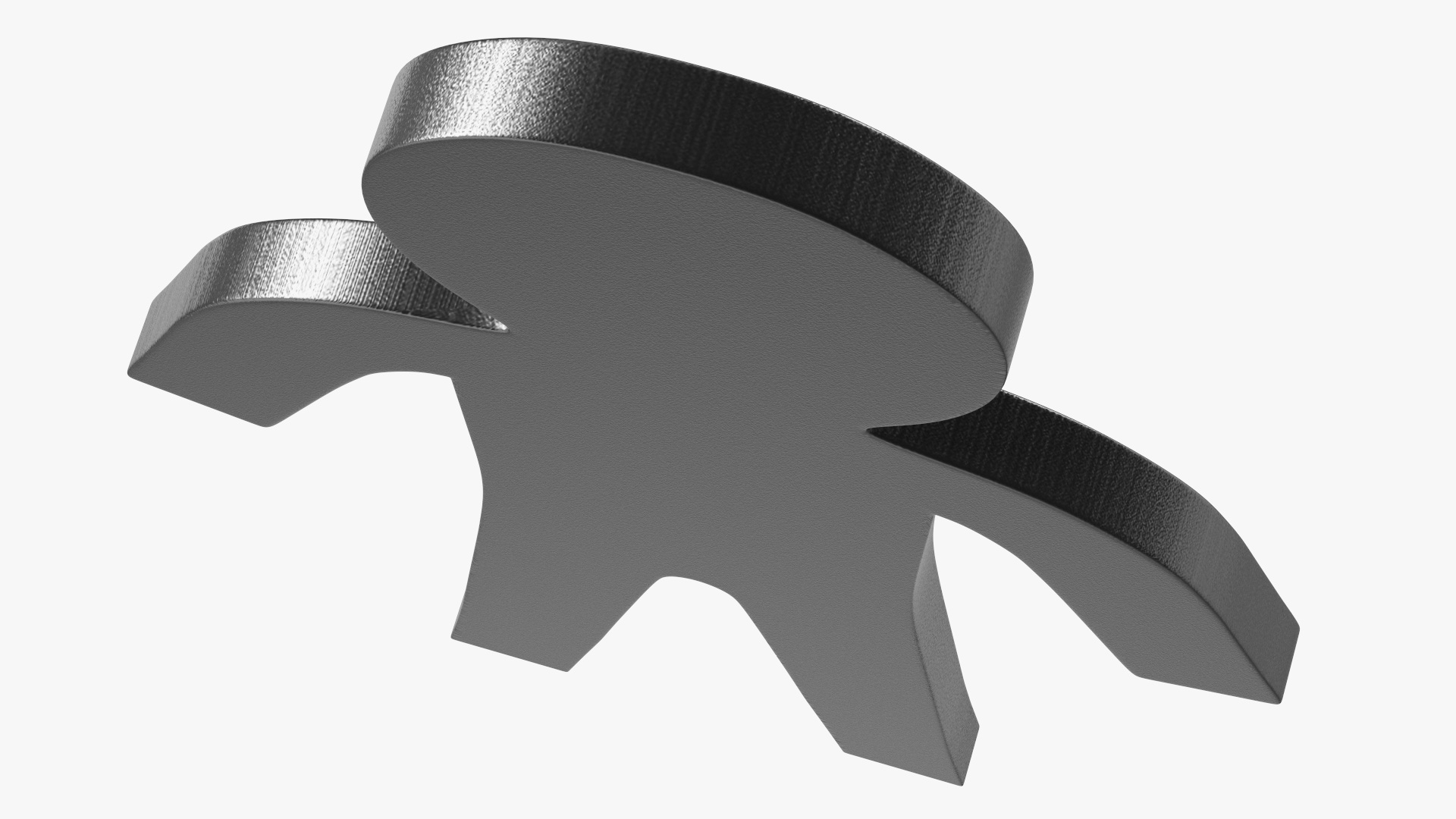 3D Plastic Stickman Standart Pose Black
