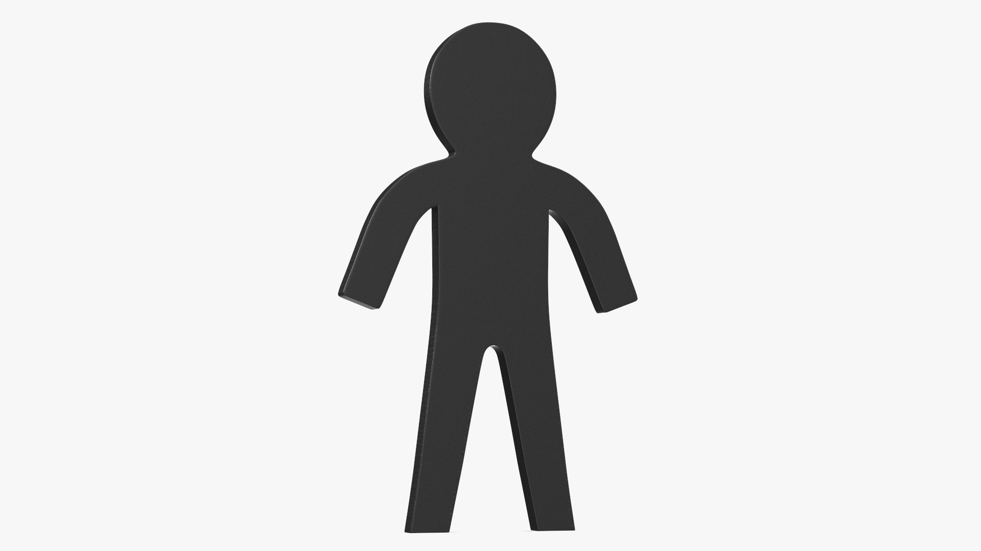 3D Plastic Stickman Standart Pose Black