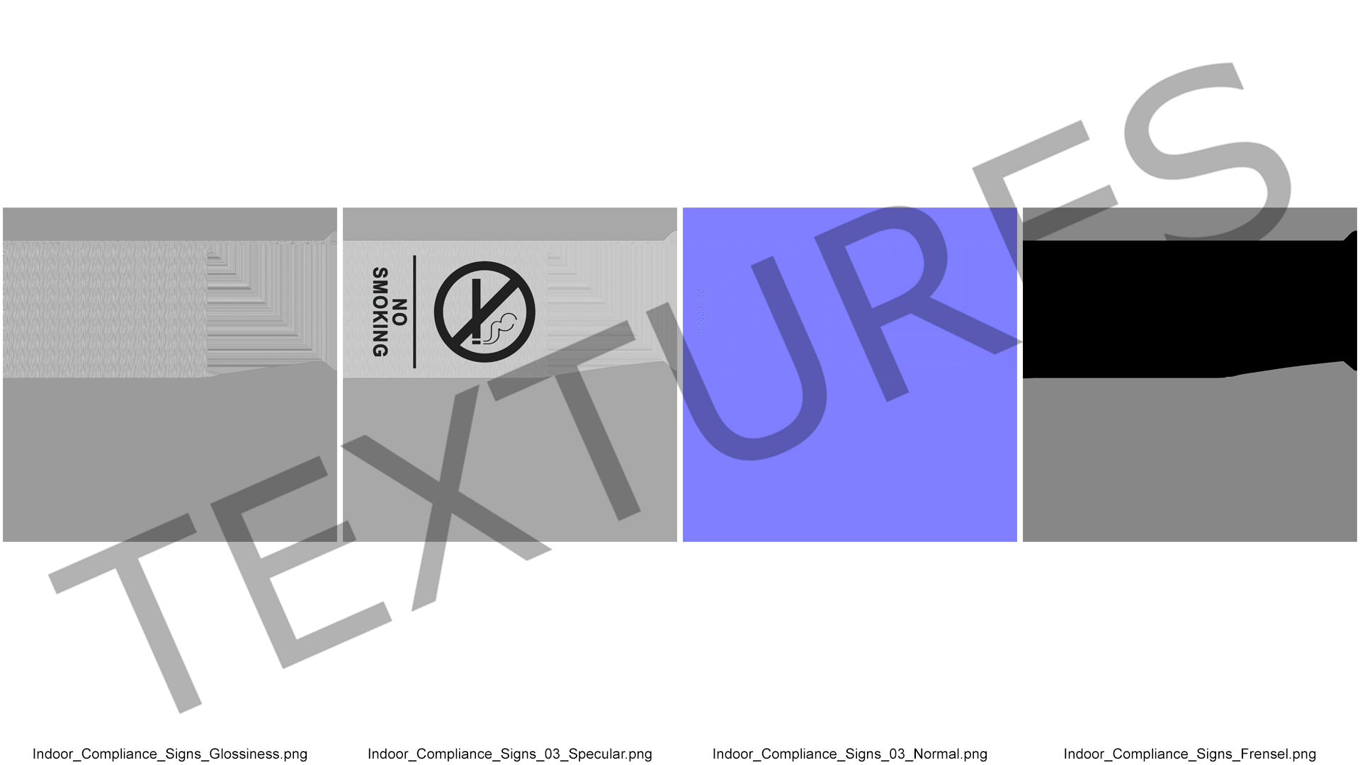 3D model No Smoking Sign