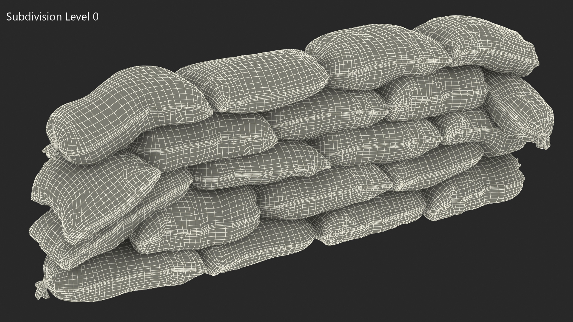 3D Polypropylene Sandbag Barricade