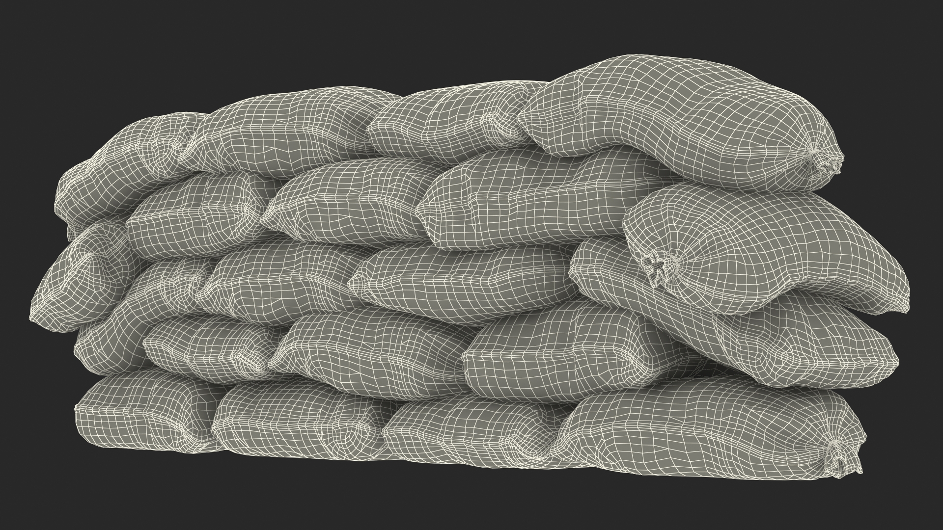 3D Polypropylene Sandbag Barricade