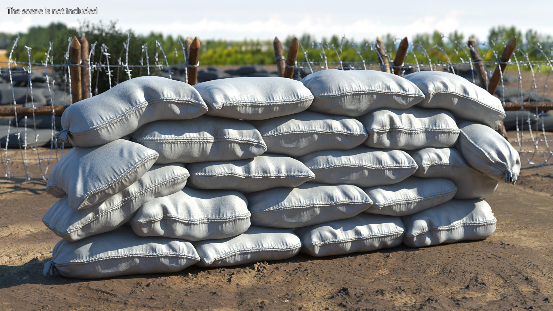 3D Polypropylene Sandbag Barricade